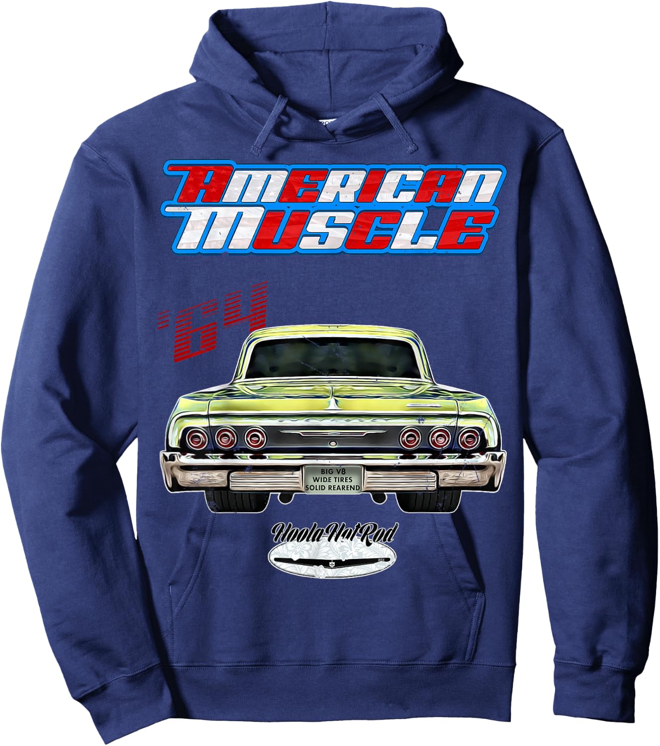 1964,64,HotRod,Impala,Biscayne,Del Ray,DelRay,Muscle Car,USA Hoodie - Hoodie | Navy