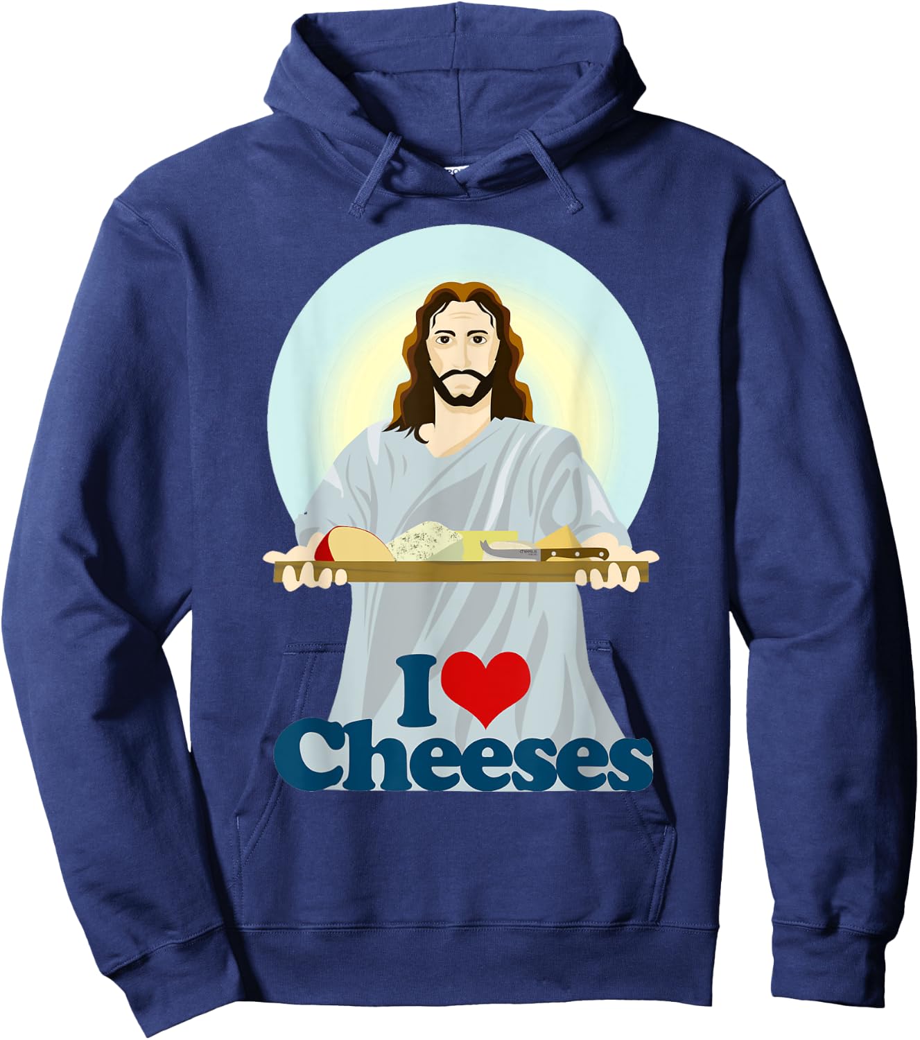 I Love Jesus Cheeses Christian Hoodie - Hoodie | Navy