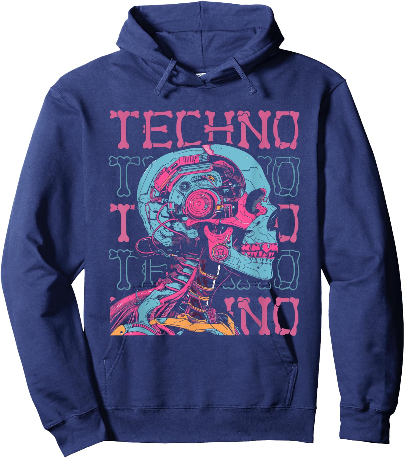 Techno Electro Hardtekk Raver Clubbing - Rave Techno Hoodie - Hoodie | Navy