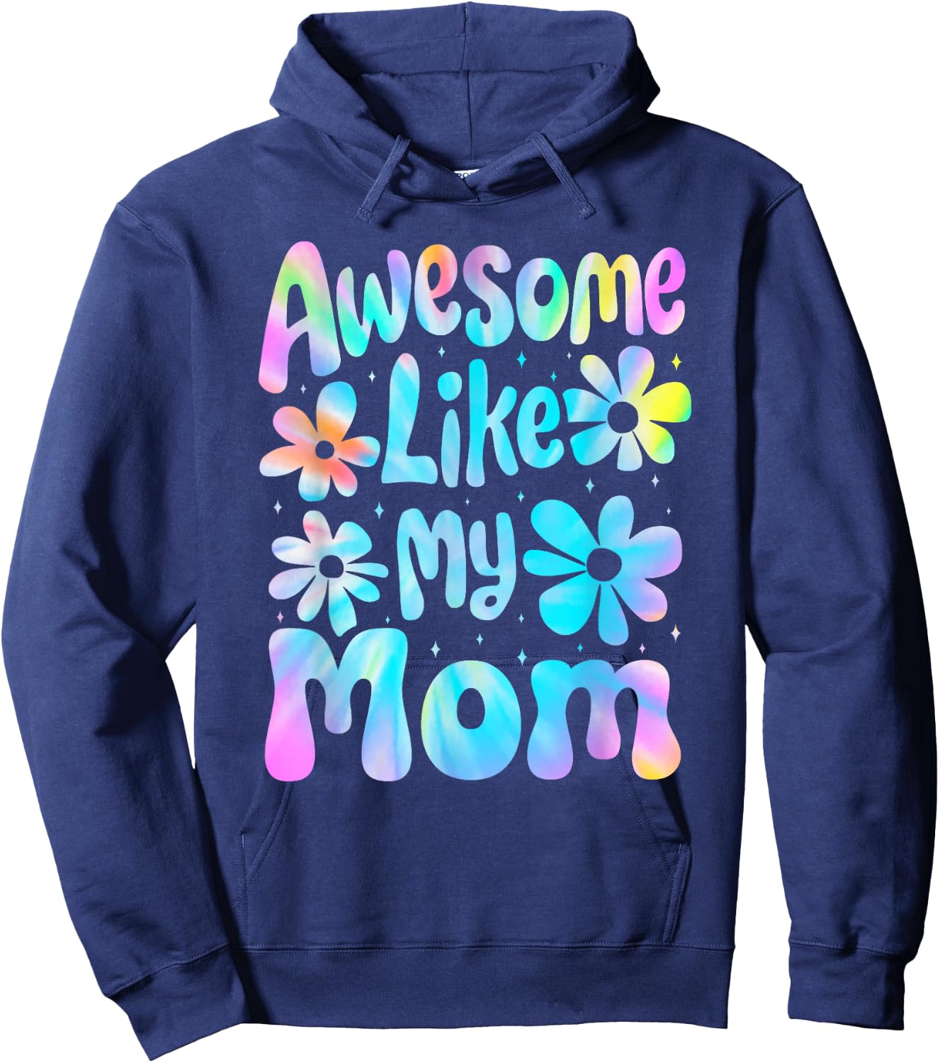 Awesome Like My Mom Mommy Groovy Graphic Mother's Day , Small, Black Hoodie - Hoodie | Navy