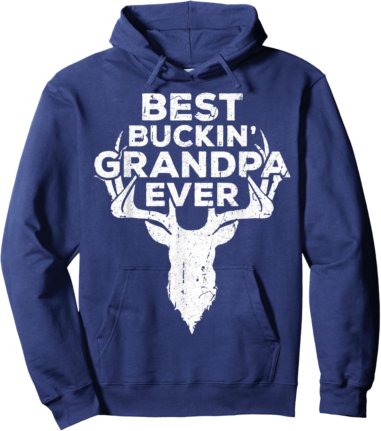Best Buckin' Grandpa Ever Shirt Men Hunting Fathers Day Hoodie - Hoodie | Navy