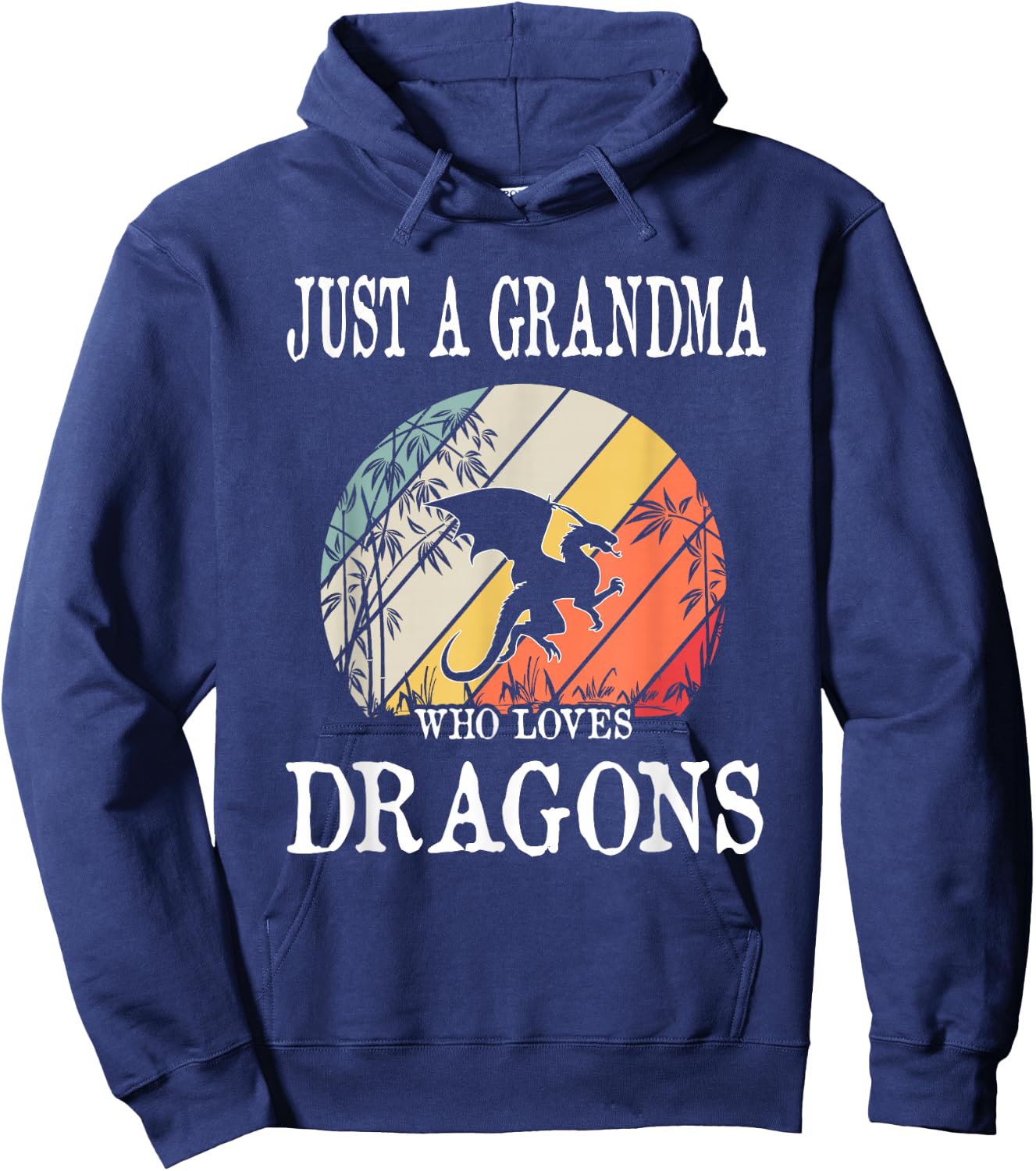 Just A Grandma Who Loves Dragons Hoodie - Hoodie | Navy