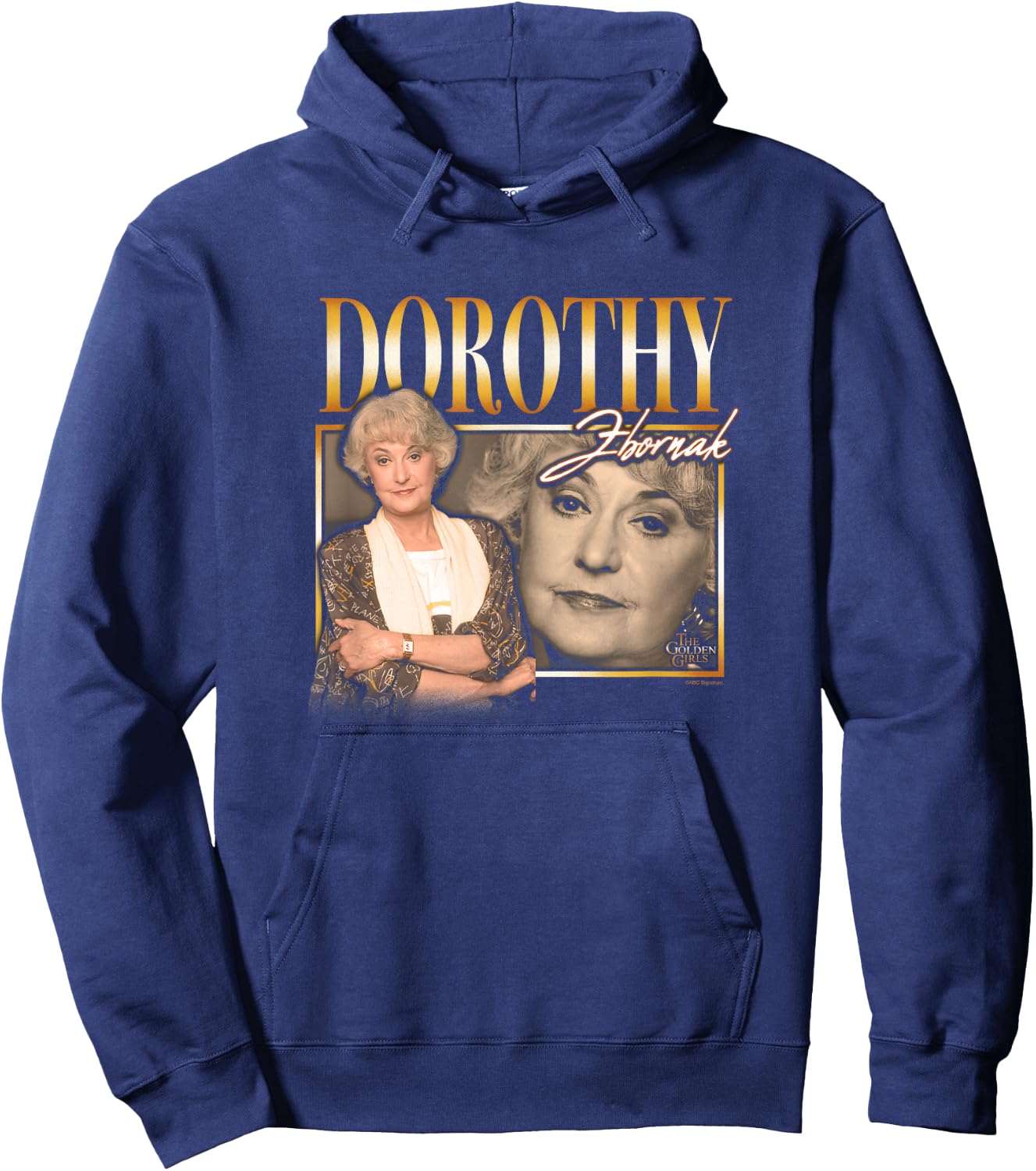 The Golden Girls Iconic Dorothy Znornak 90s Retro Portrait Hoodie - Hoodie | Navy