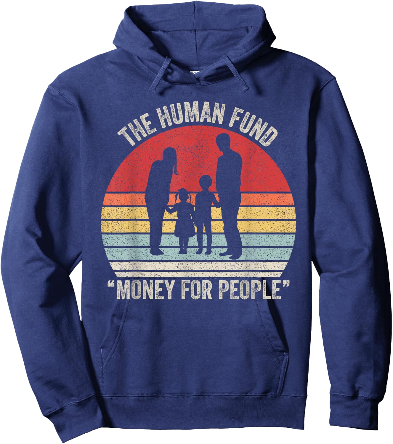Vintage Retro The Human Fund Money For People Hoodie - Hoodie | Navy