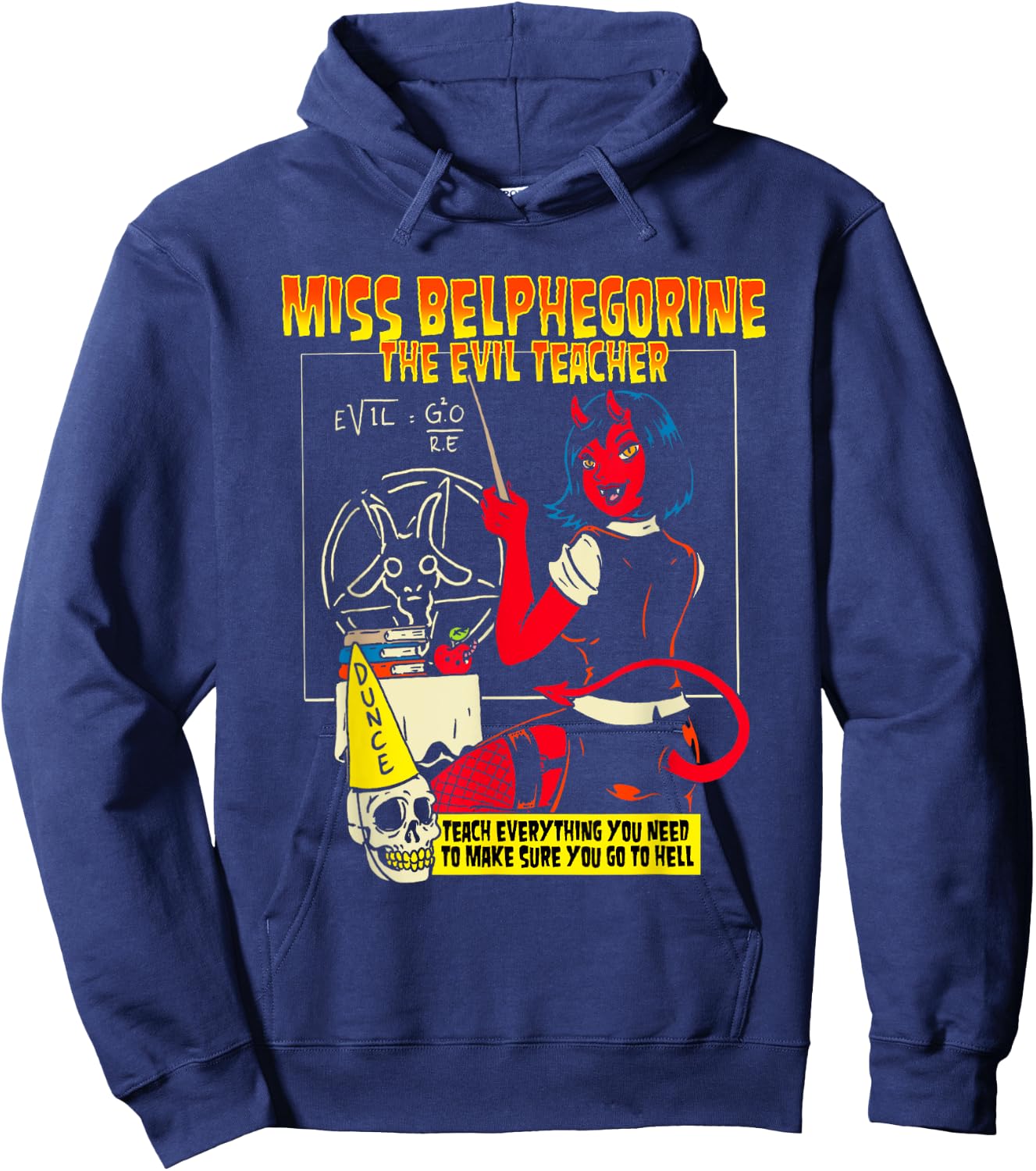 Miss Belphegorine Belphegor Demon Succubus Evil Teacher Women Hoodie - Hoodie | Navy