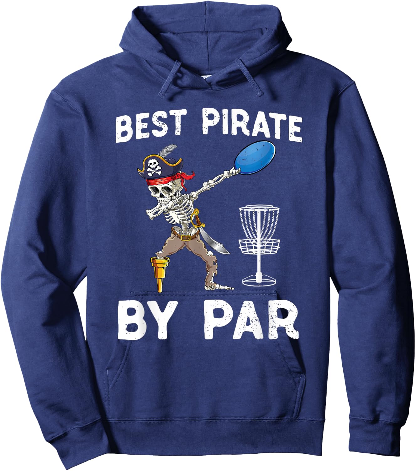 Funny Disc Golf Pirate Skeleton Halloween Frisbees Disk Golf Hoodie - Hoodie | Navy