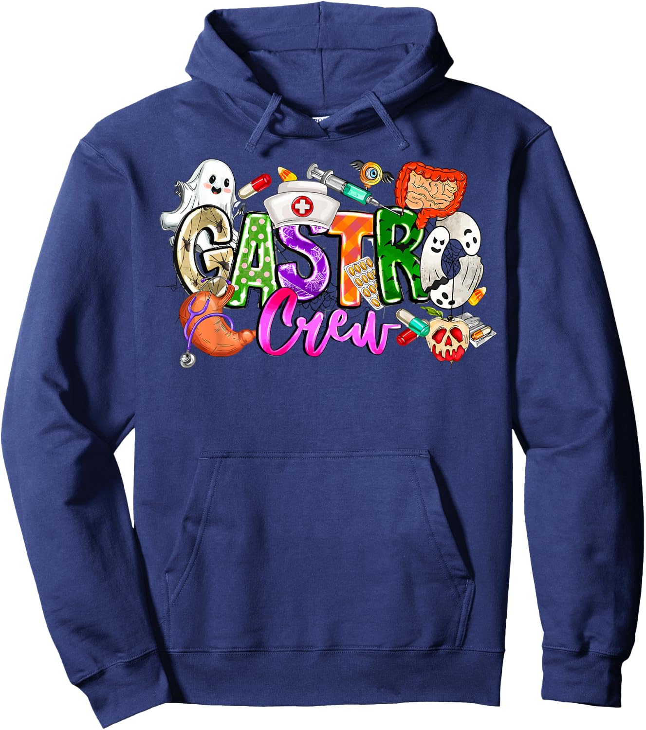 Gastro Crew Gastroenterology Nurse Funny Halloween gi nurse Hoodie - Hoodie | Navy
