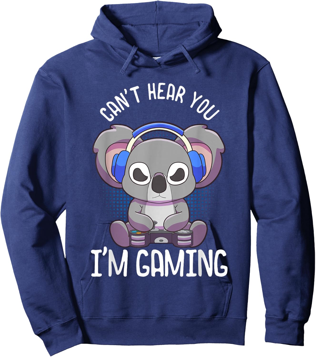 Gamer Shirt Teen Boys Girls Gift Can't Hear You I'm Gaming Hoodie - Hoodie | Navy