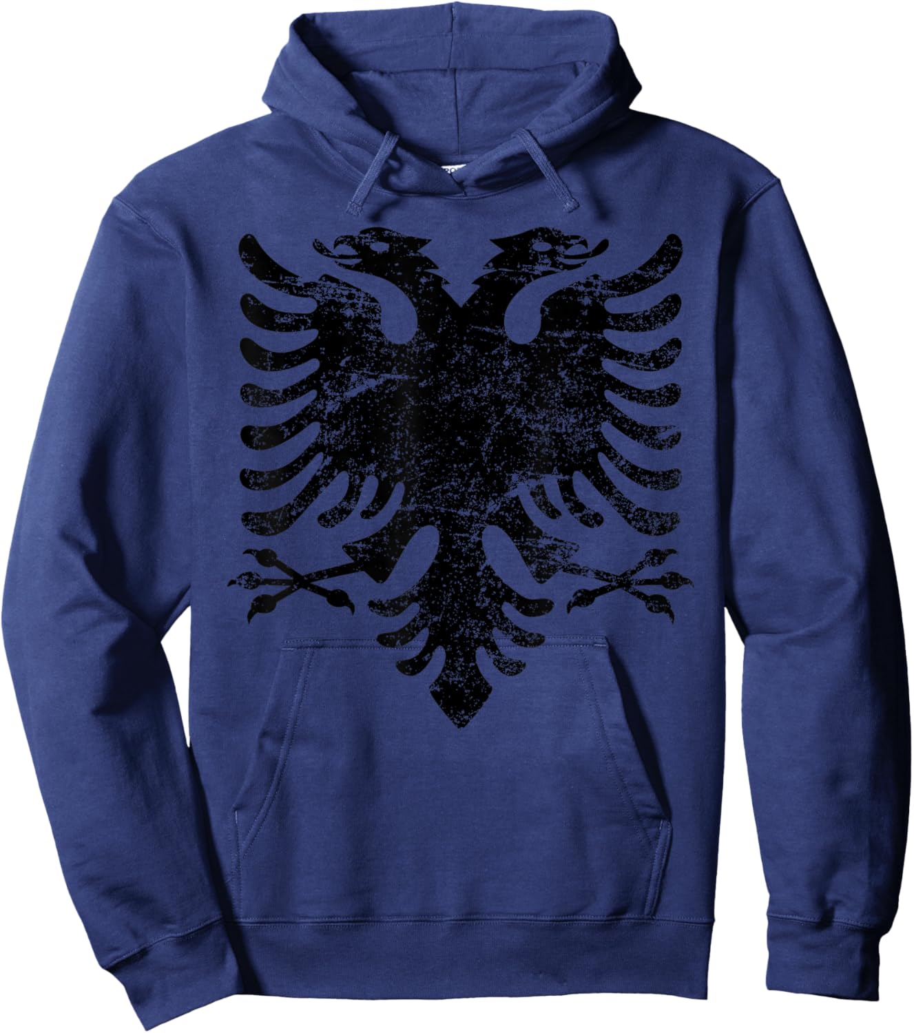 ALBANIA Eagle Big Flag Vintage Men Women Kids ALBANIAN FLAG Hoodie - Hoodie | Navy