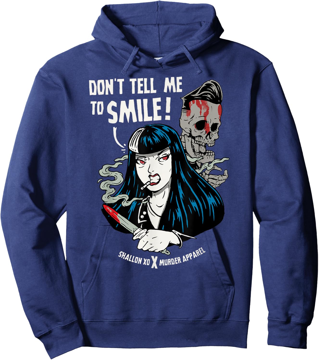 Don't Tell Me To Smile Feminist AF Hoodie - Hoodie | Navy
