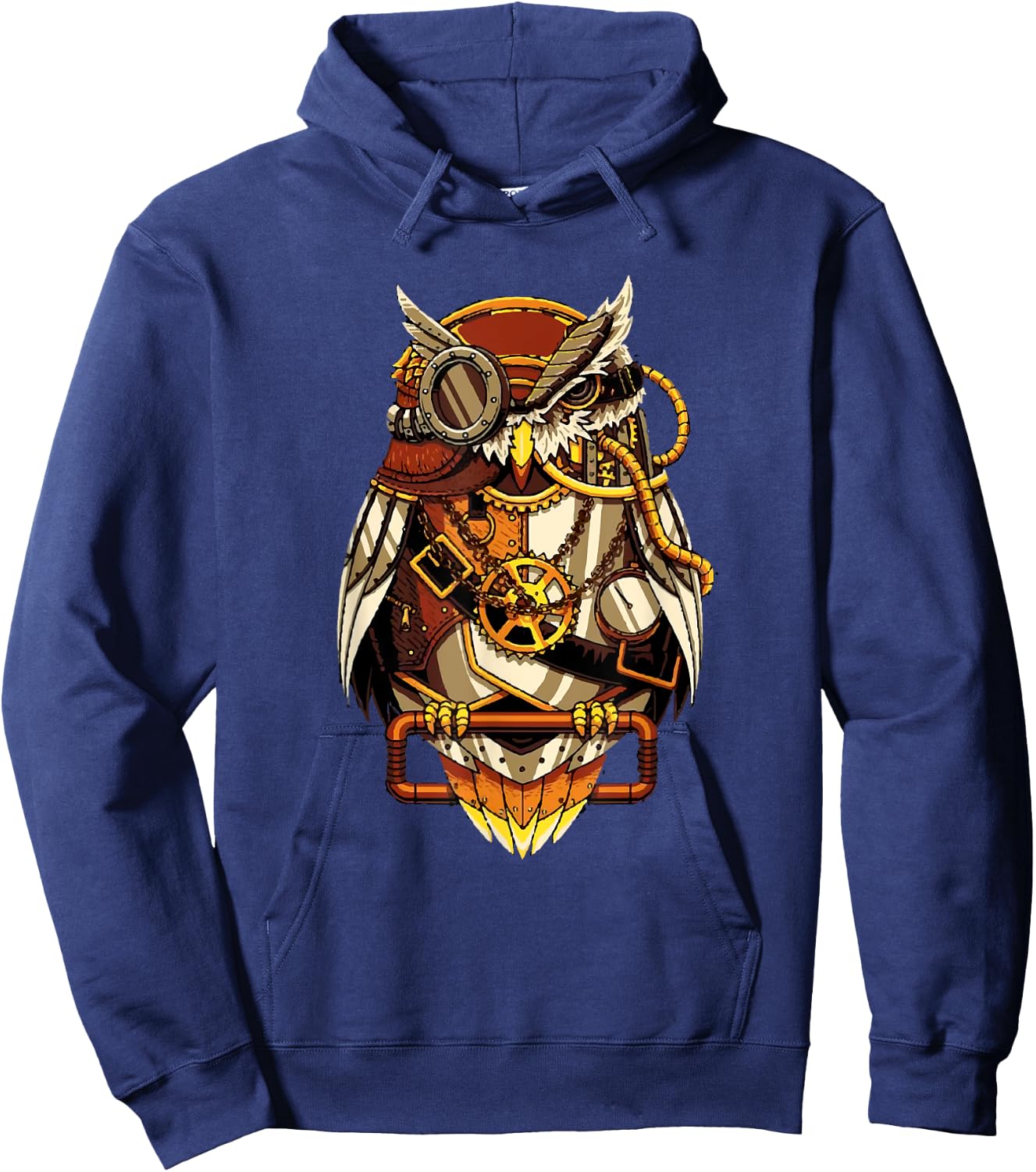 Steampunk Owl Art Bird Lovers Hoodie - Hoodie | Navy