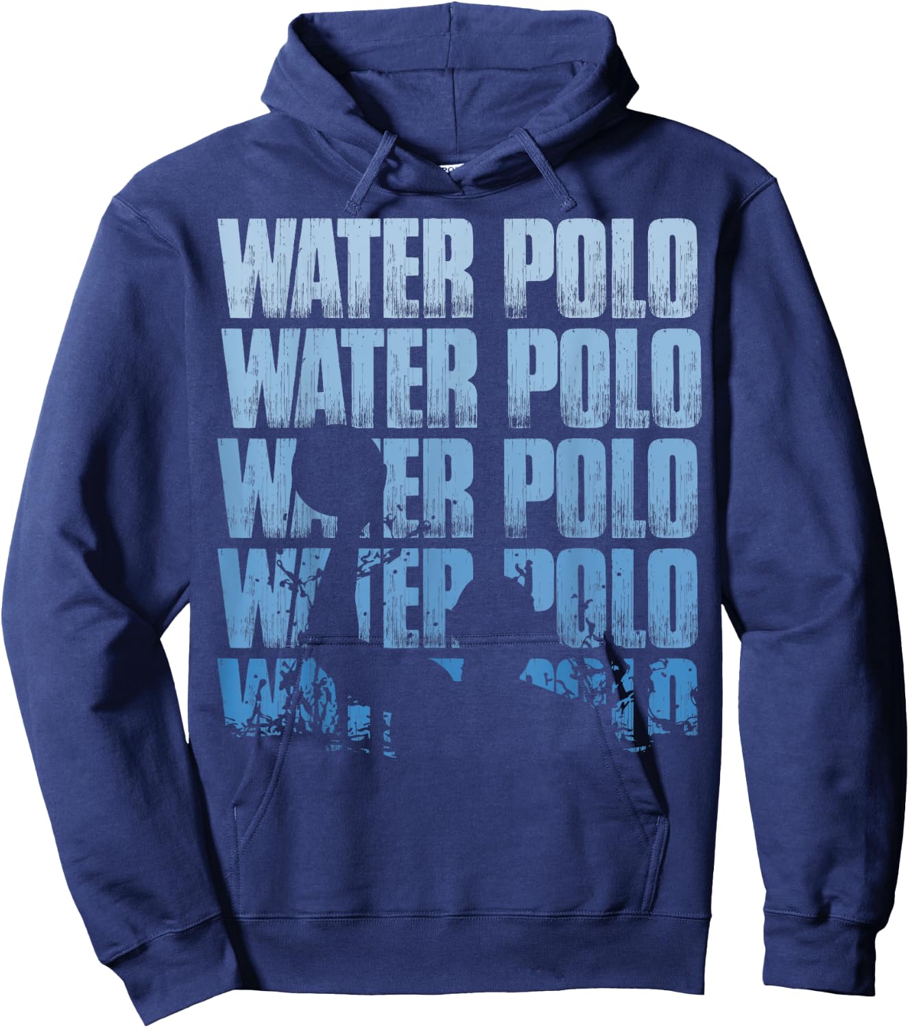 Retro Water Polo Silhouette Water Poloer Hoodie - Hoodie | Navy