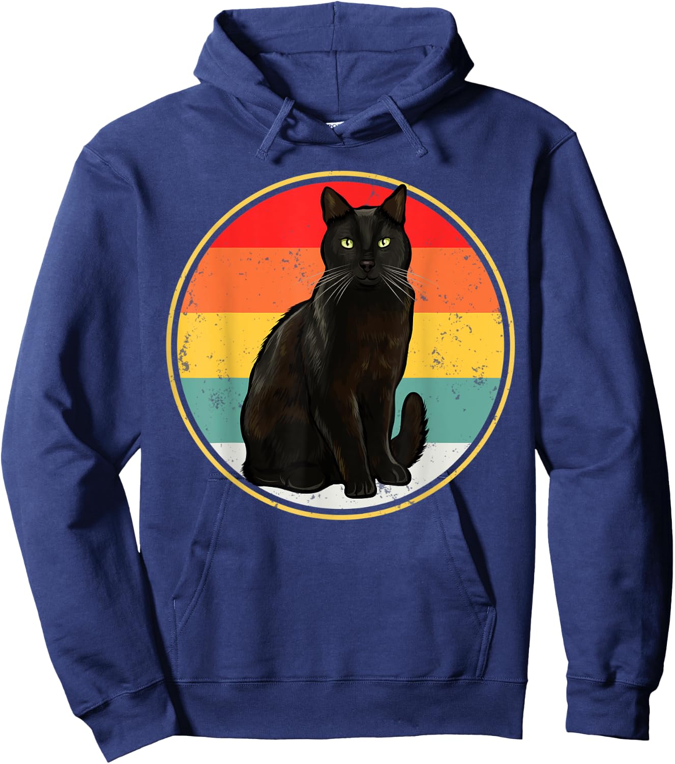Funny Vintage Sunset Bombay Cat Hoodie - Hoodie | Navy