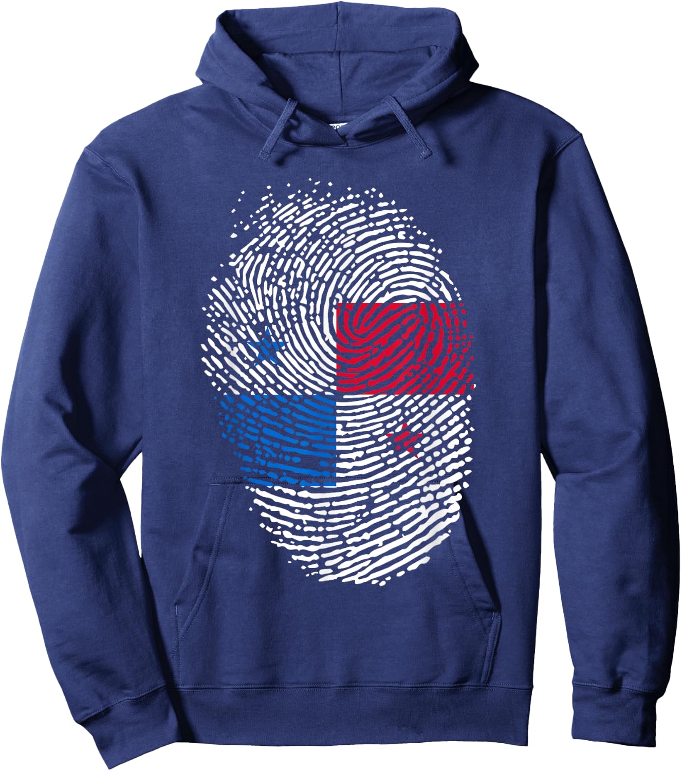 Panamanian Flag Fingerprint Panama Hoodie - Hoodie | Navy