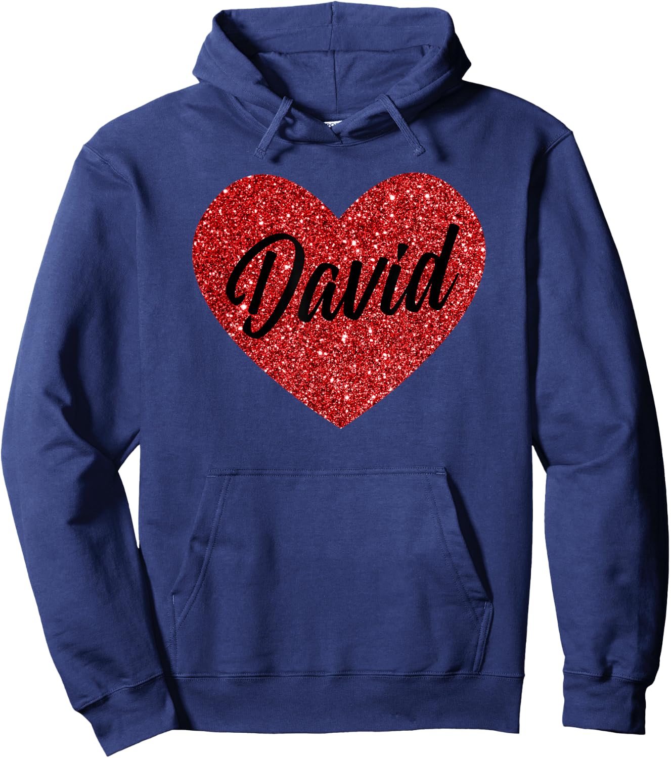 I Love David Cute David Heart for Valentine's Day Hoodie - Hoodie | Navy