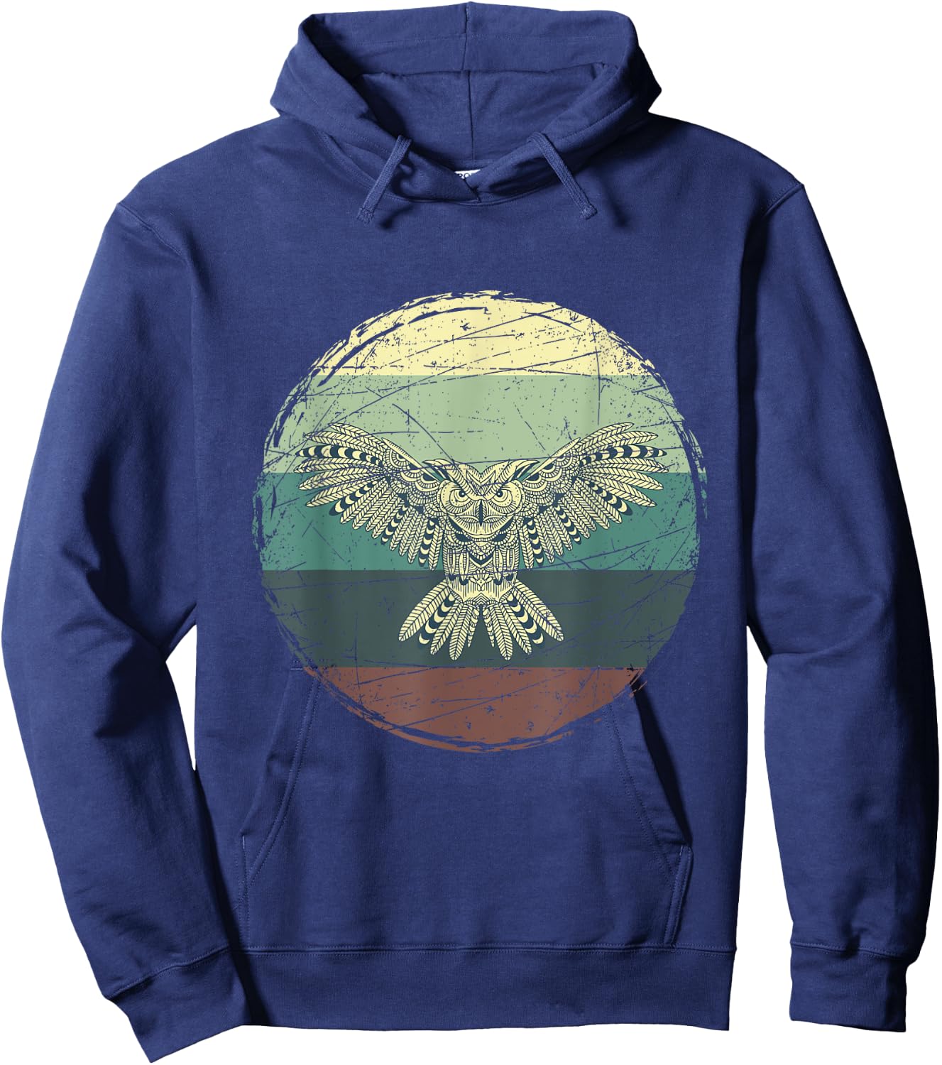 Retro Owl Hoodie - Hoodie | Navy
