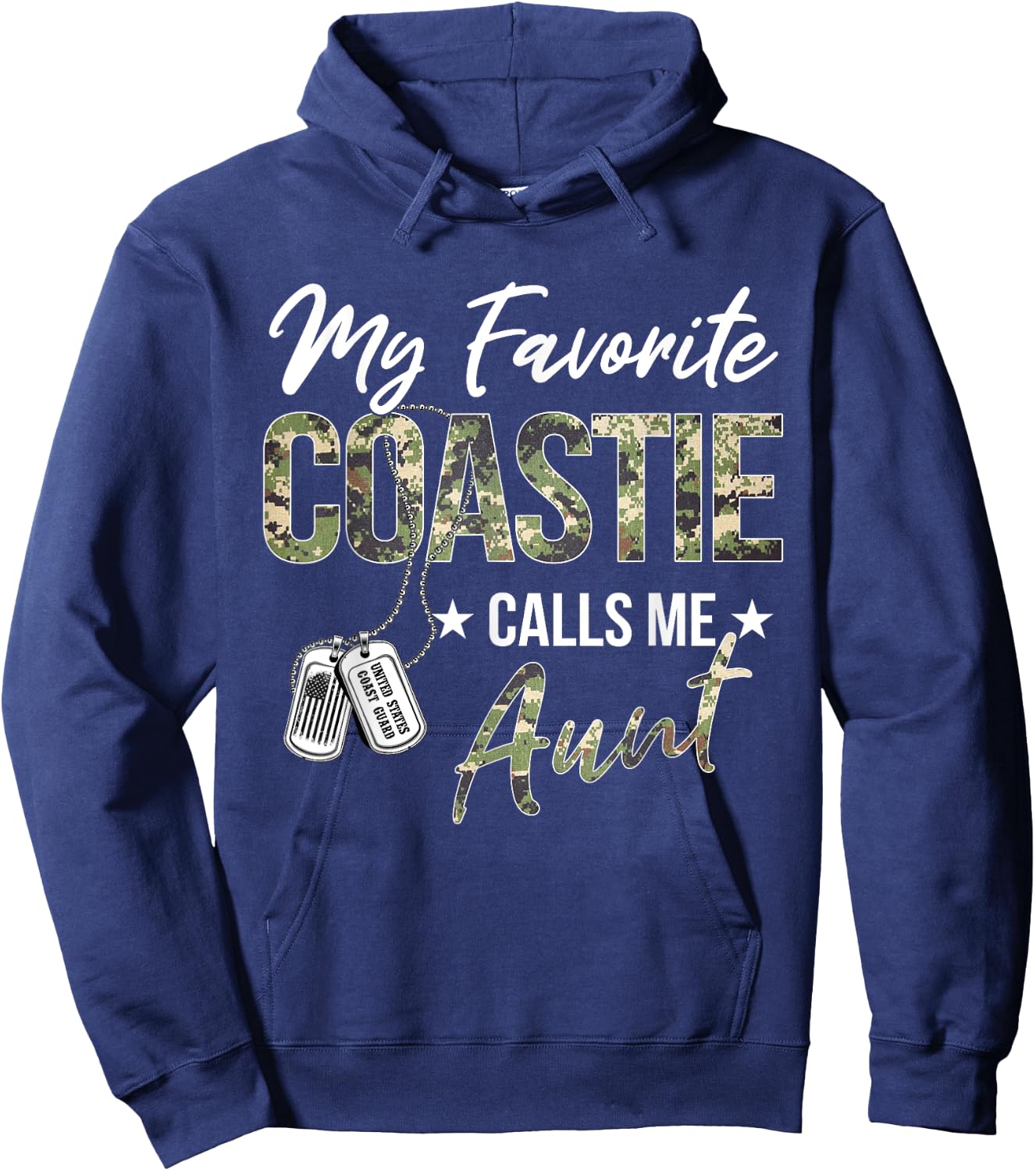 My Favorite Coastie Calls Me Aunt Proud US Coast Guard Me Hoodie - Hoodie | Navy