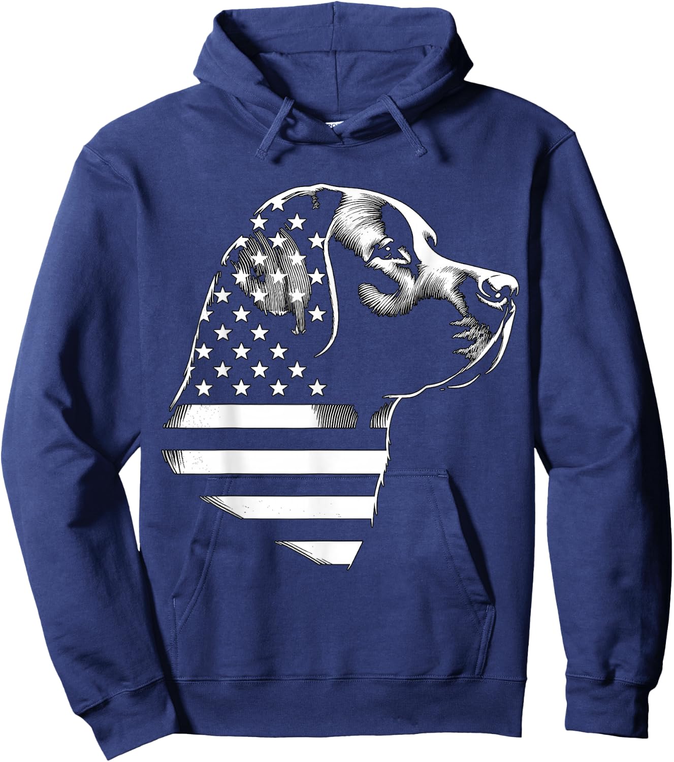 Patriotic Black Labrador Black Lab 4th of July Hoodie - Hoodie | Navy