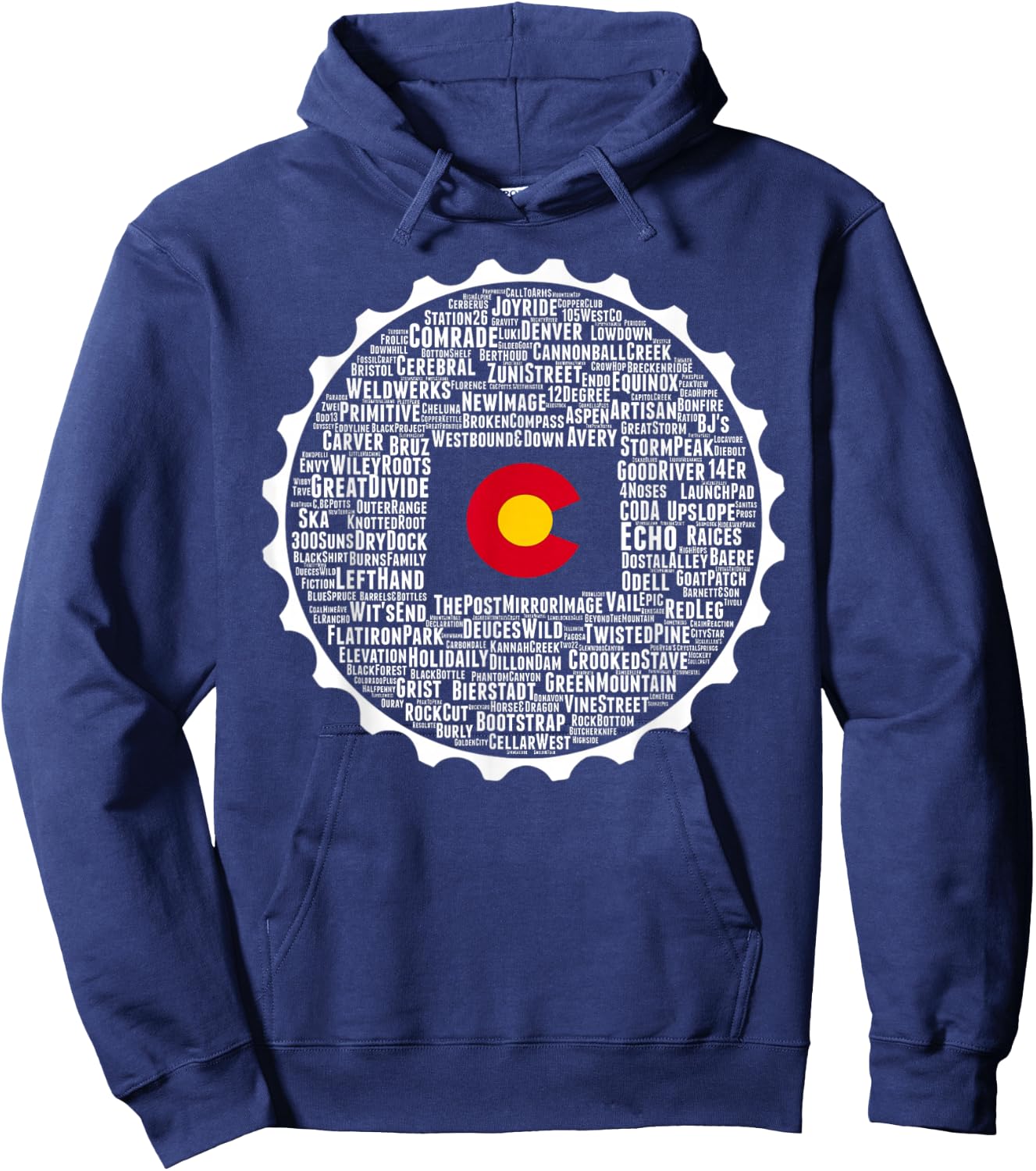 Drink Local Colorado Breweries Hoodie - Hoodie | Navy