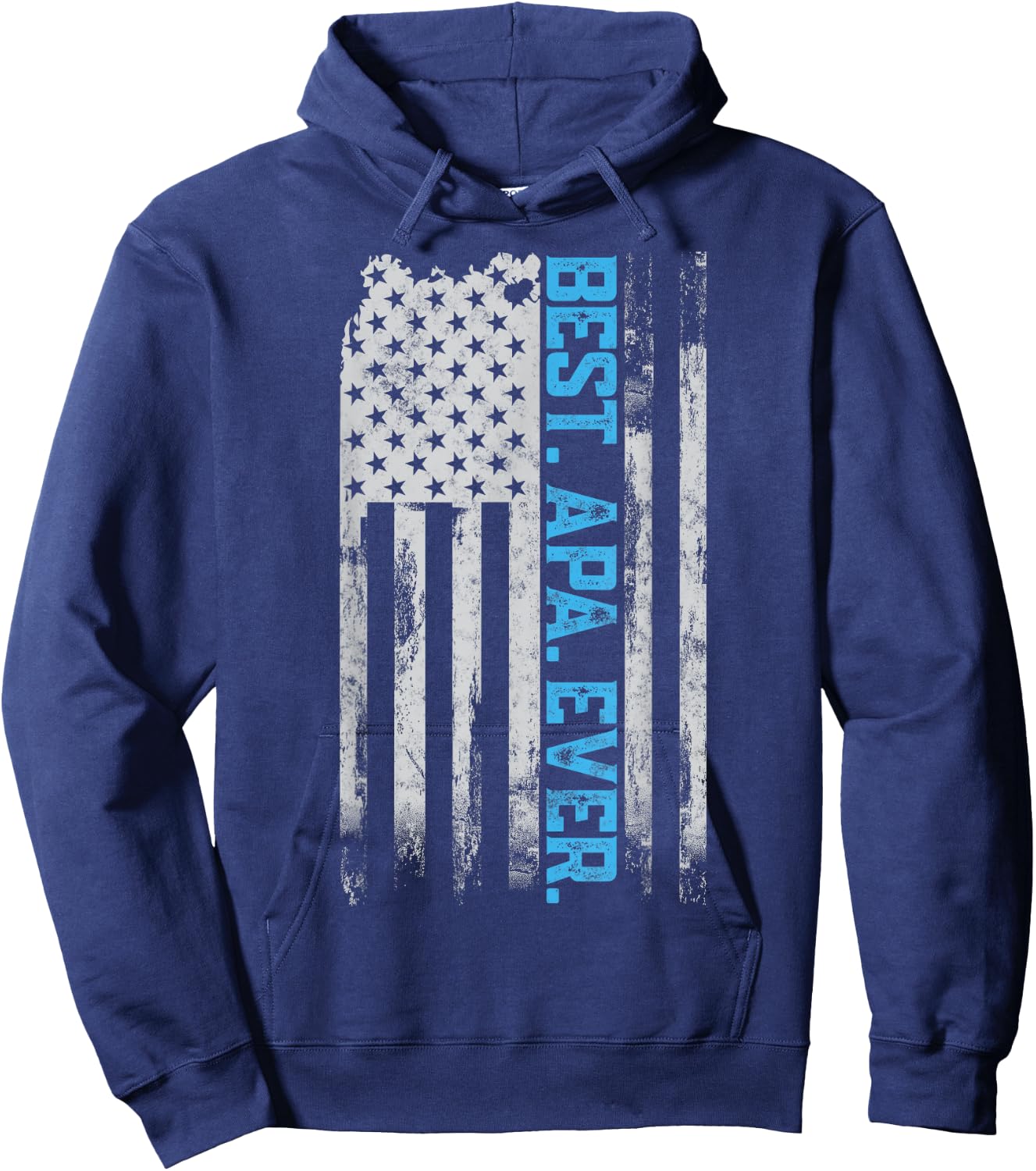 Best Apa Ever American USA flag Father’s Day gift Grandpa Men Hoodie - Hoodie | Navy