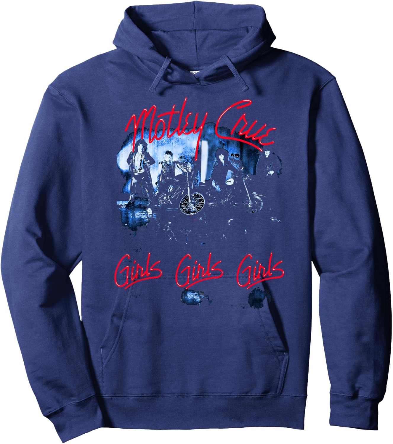 Mötley Crüe - Girls Girls Tracklist Hoodie - Hoodie | Navy