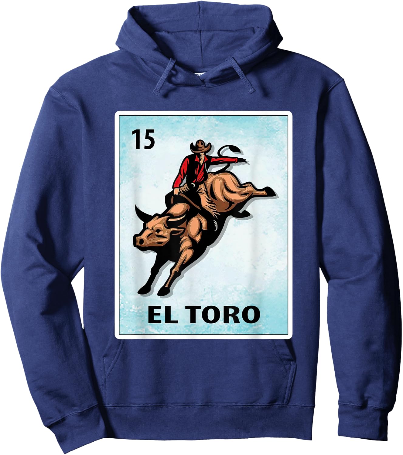 El Toro Mexican Bull Riding Cards Hoodie - Hoodie | Navy