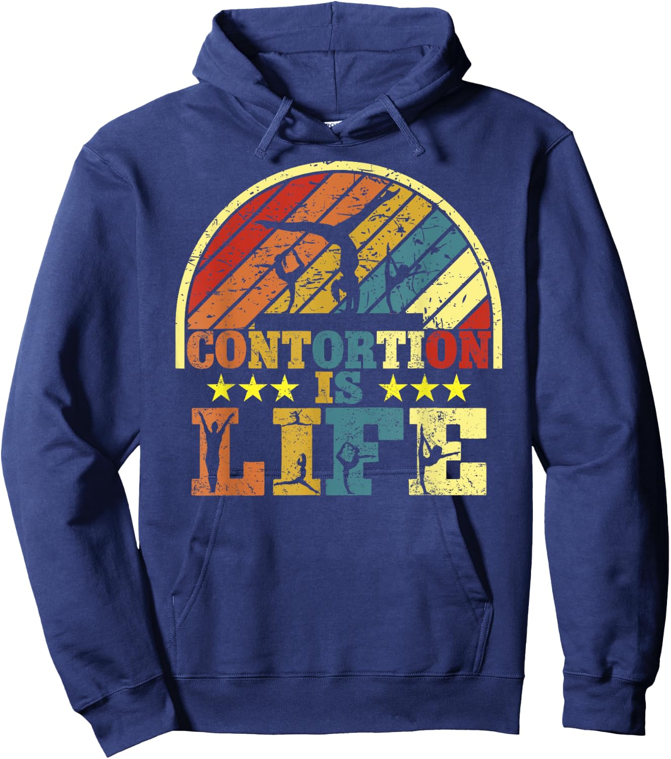 Contortionist Contortion is Life Funny retro Gymnastics Hoodie - Hoodie | Navy