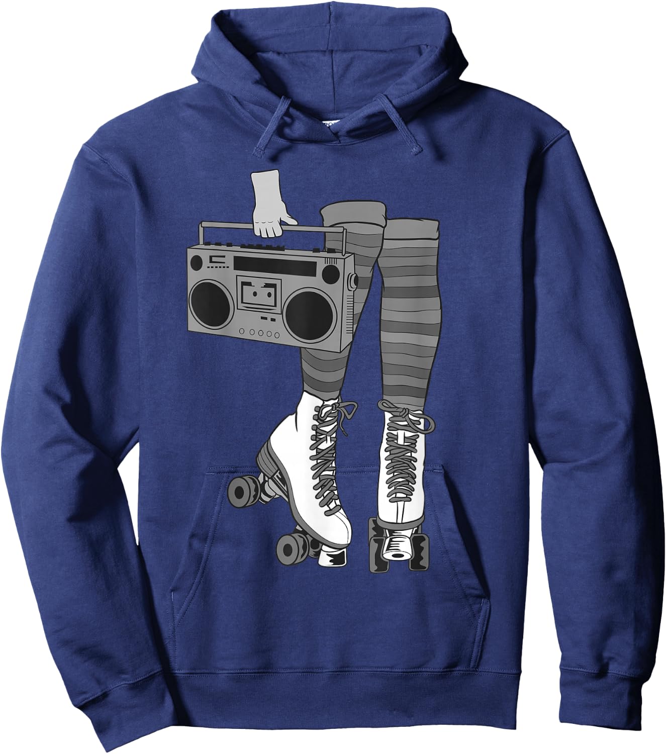 Retro Rollerskates Funny 80's Roller Disco Skating Girl Gift Hoodie - Hoodie | Navy