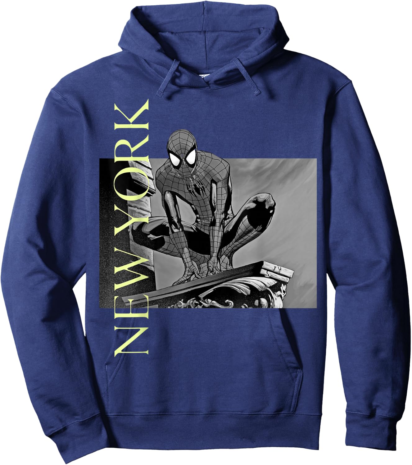 Marvel Spider-Man New York Portrait Hoodie - Hoodie | Navy