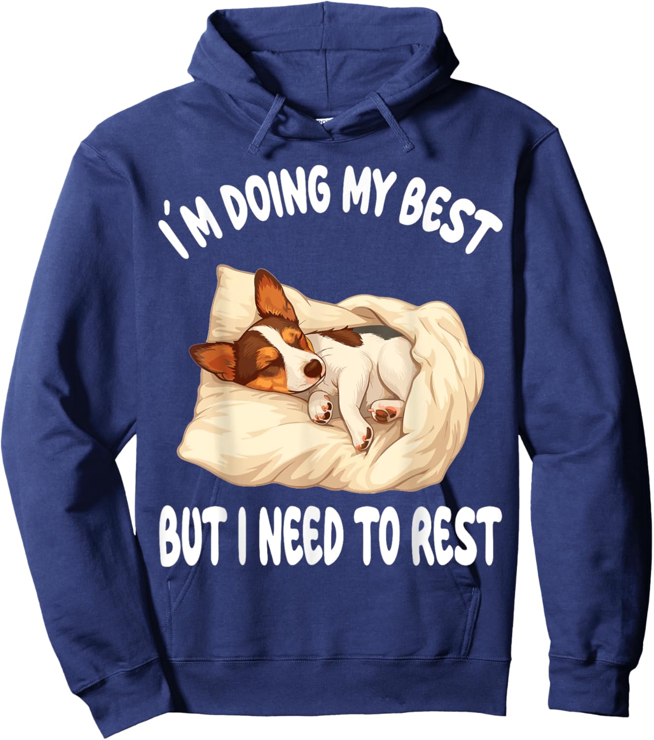 Rat Terrier Official Sleepshirt Pajamas Nightgown Hoodie - Hoodie | Navy