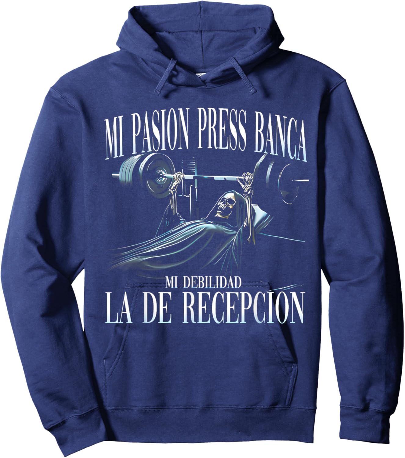 Mi Pasion El Press De Banca Mi Debilidad La De Recepción Hoodie - Hoodie | Navy