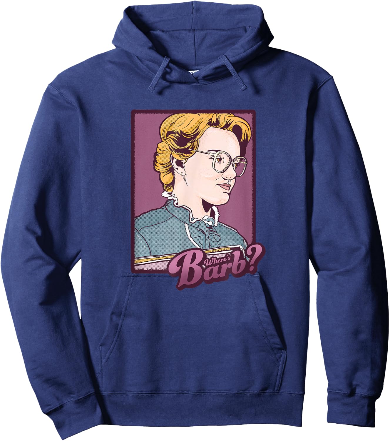 Stranger Things Where's Barb? cartoon poster Hoodie - Hoodie | Navy