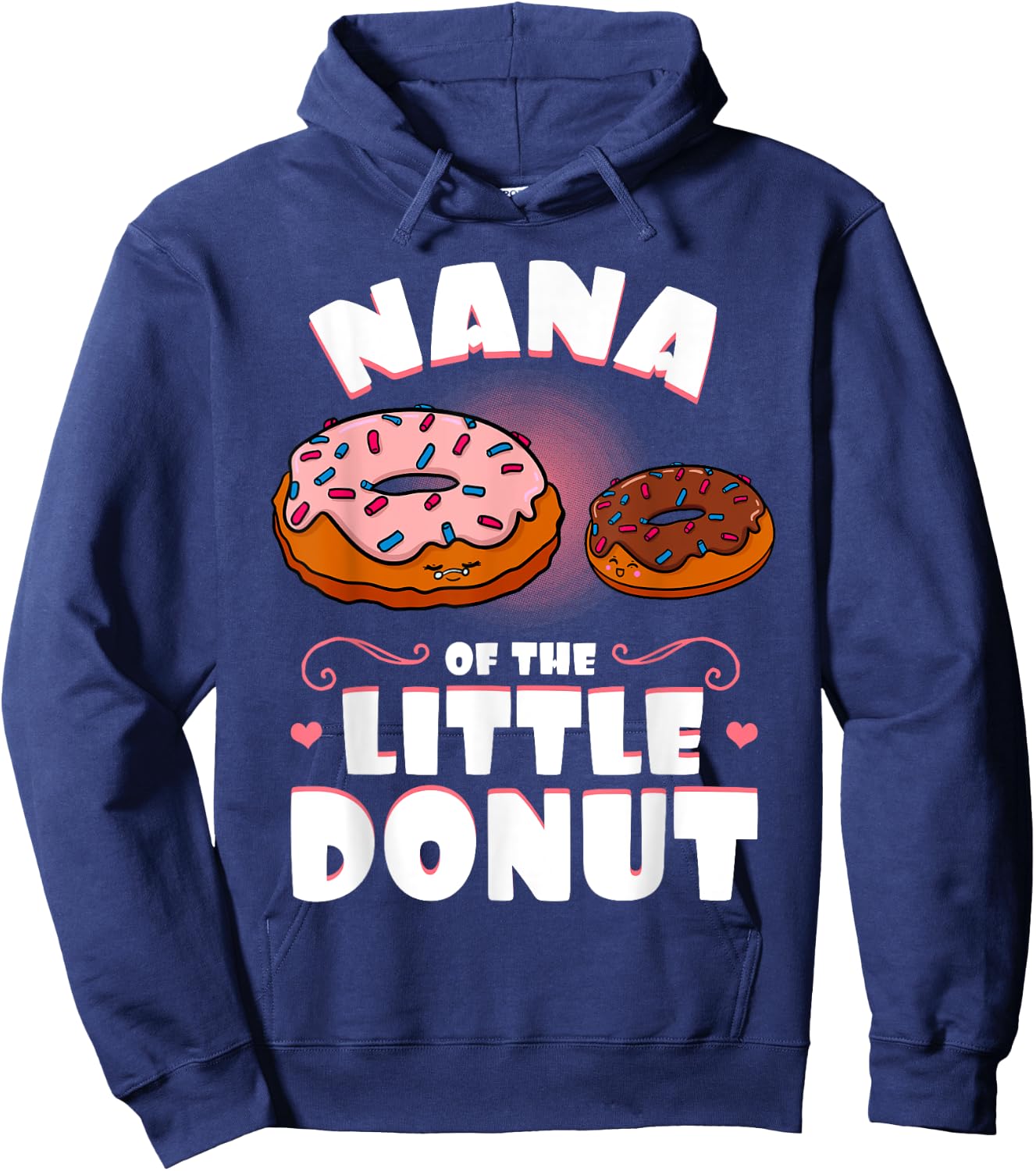 Nana Of The Little Donut Gender Reveal Baby Shower Hoodie - Hoodie | Navy