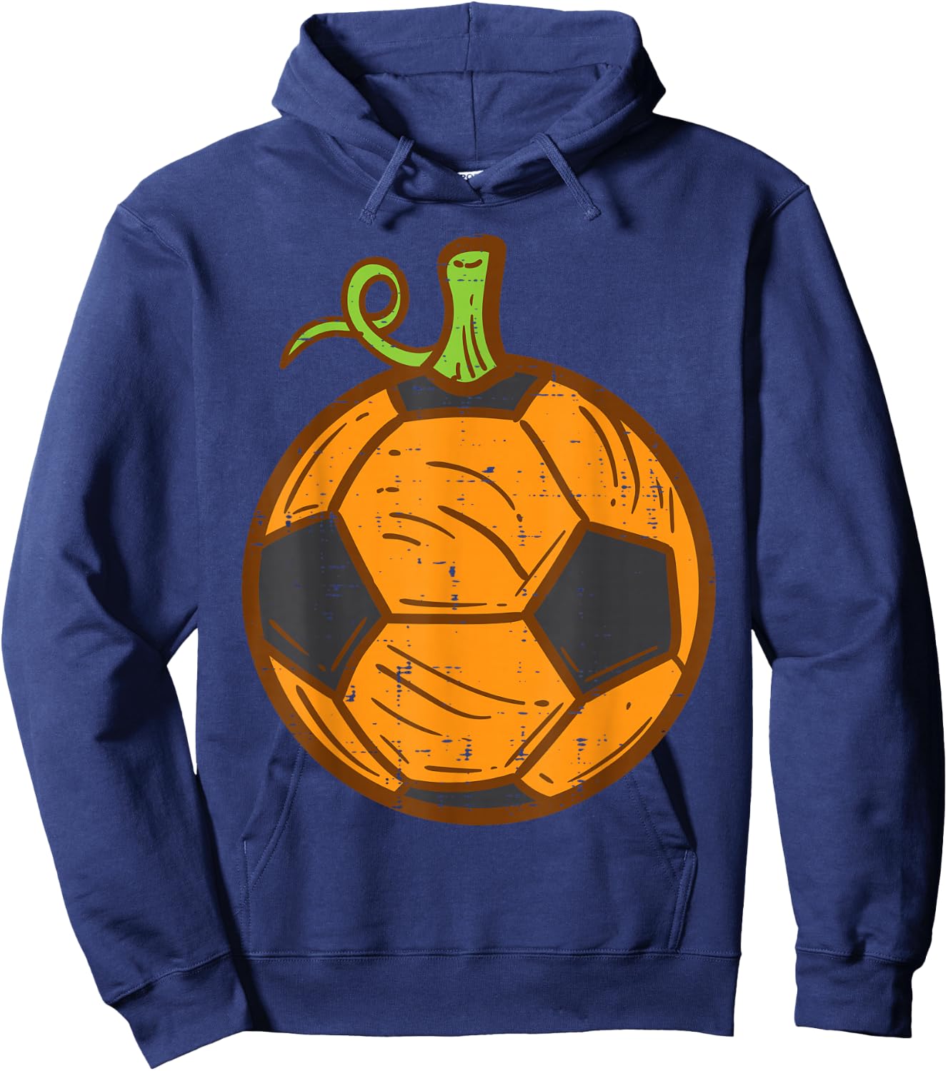 Halloween Soccer Ball Pumpkin Football Costume Boys Kids Men Hoodie - Hoodie | Navy