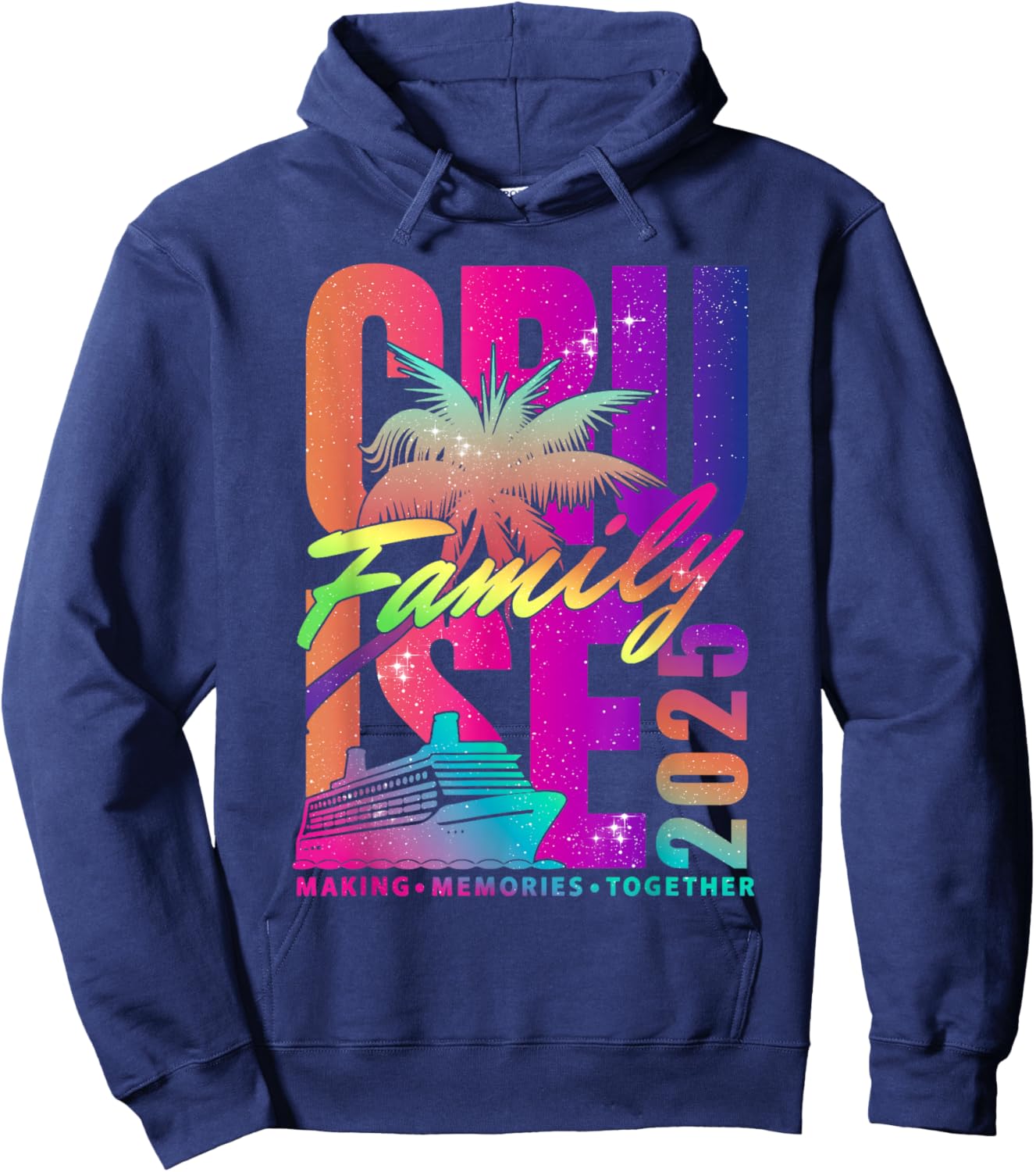 Family Cruise 2025 Making Memories Together Summer Trip Hoodie - Hoodie | Navy