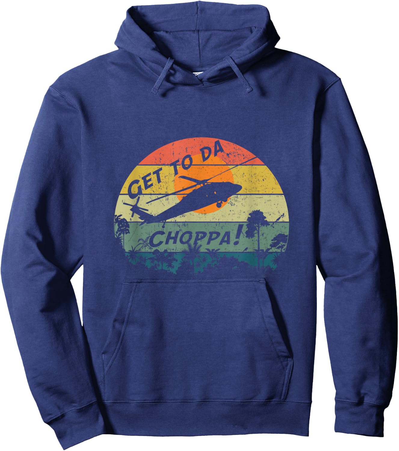 Retro Sci-Fi Get To The Chopper Hoodie - Hoodie | Navy