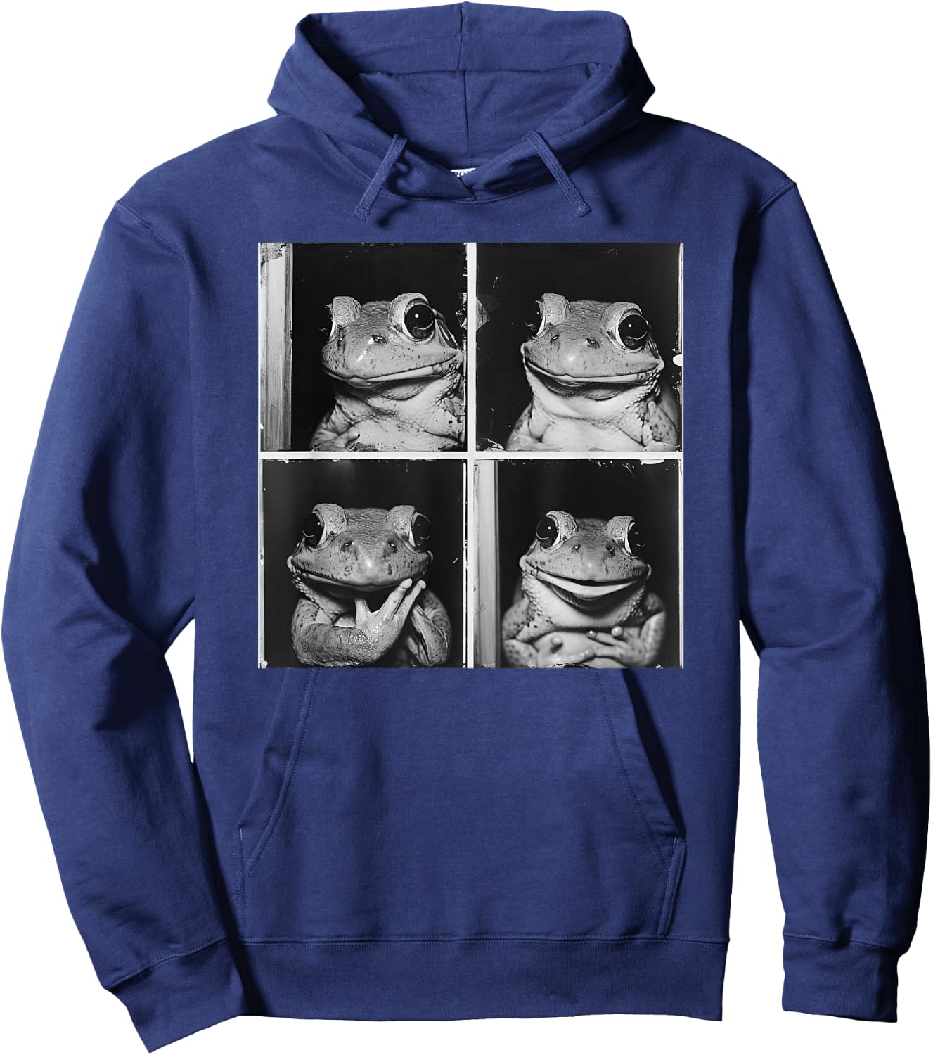 Posing Frog Model Photo Quirky Toad Love Frogs Funny Animal Hoodie - Hoodie | Navy