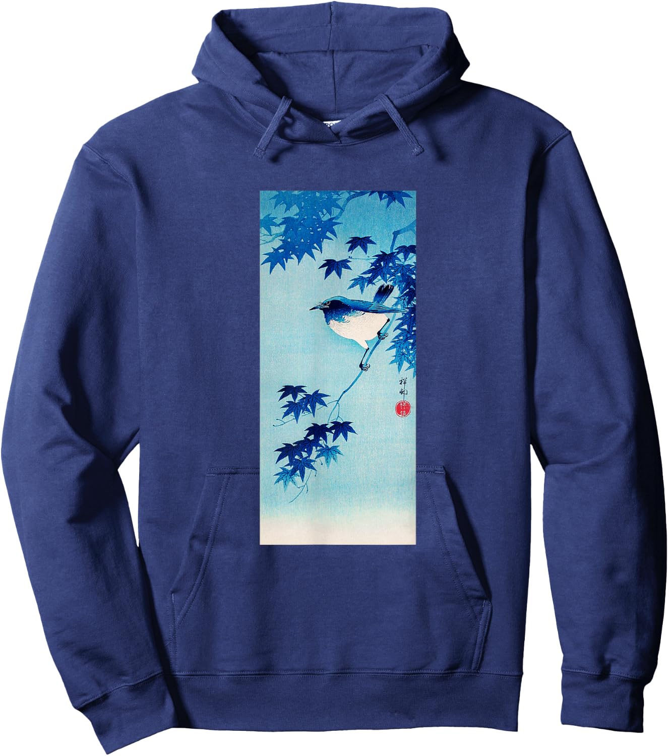 Aesthetic Vintage Japanese Shirt Bird Print Art Gifts Shirt Hoodie - Hoodie | Navy