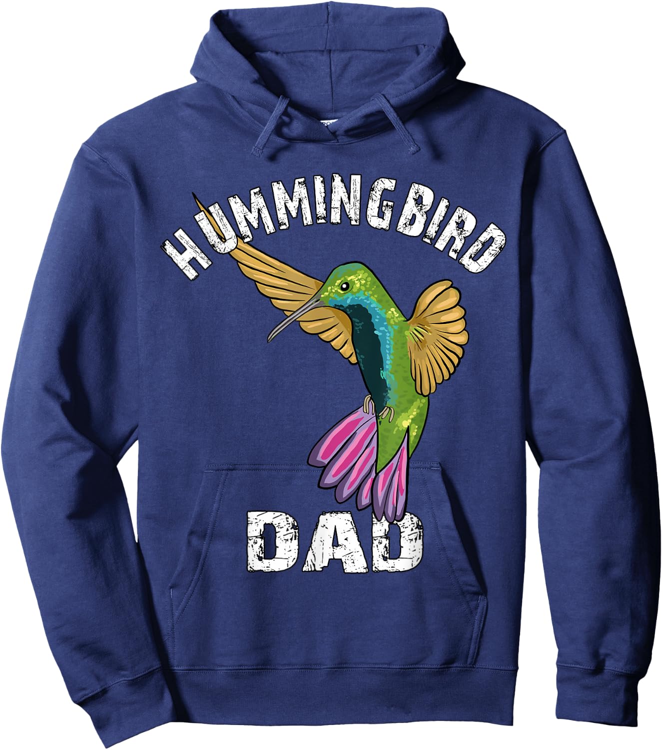 Hummingbird Dad Lover Illustration Hummingbird Art Hoodie - Hoodie | Navy