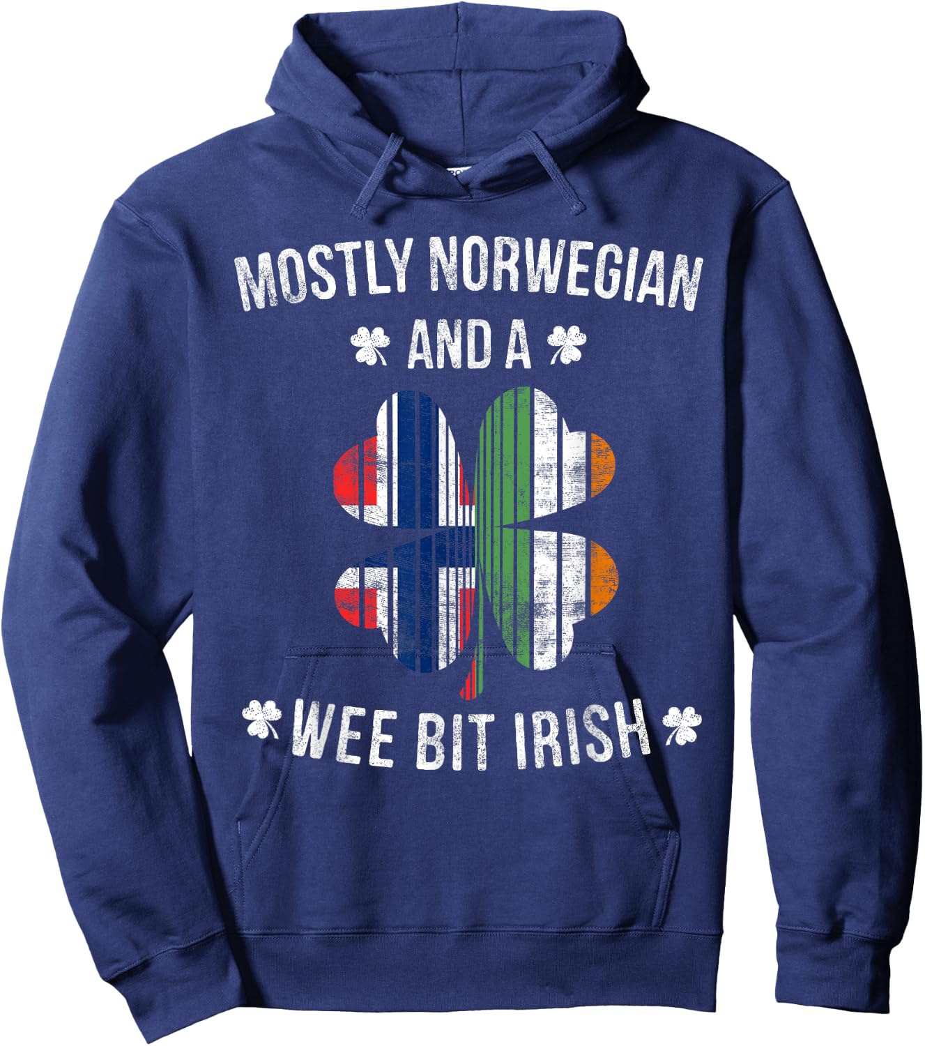 Norwegian Wee Bit Irish Norway St Patricks Day Gift Hoodie - Hoodie | Navy