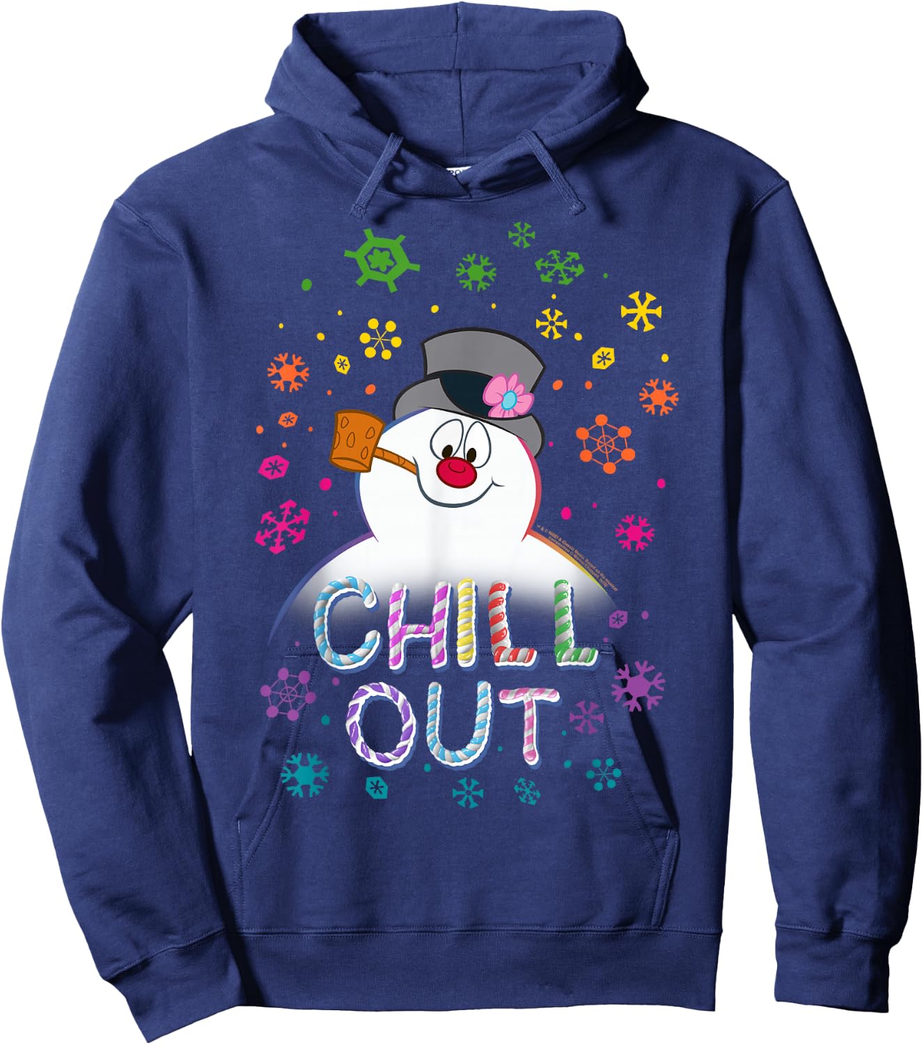Frosty The Snowman Chill Out Portrait Hoodie - Hoodie | Navy