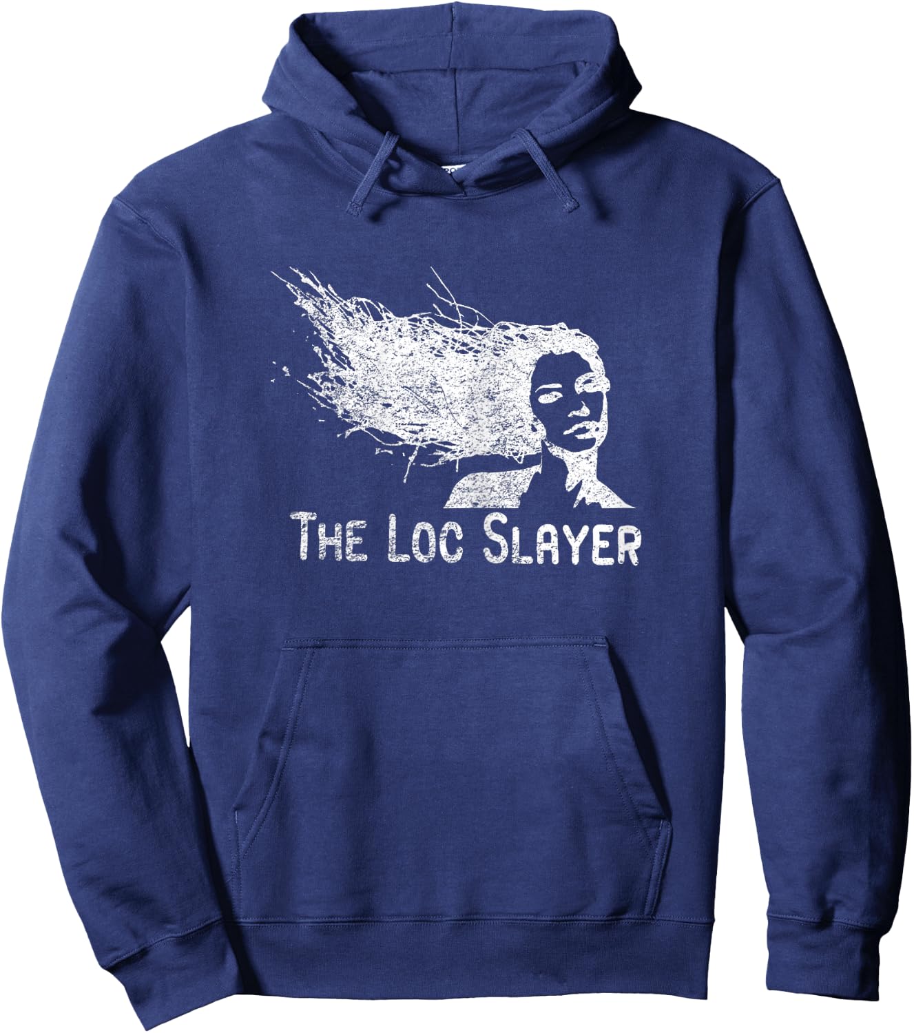The Loc Slayer dreadlocks hairdo rasta women braided hair Hoodie - Hoodie | Navy