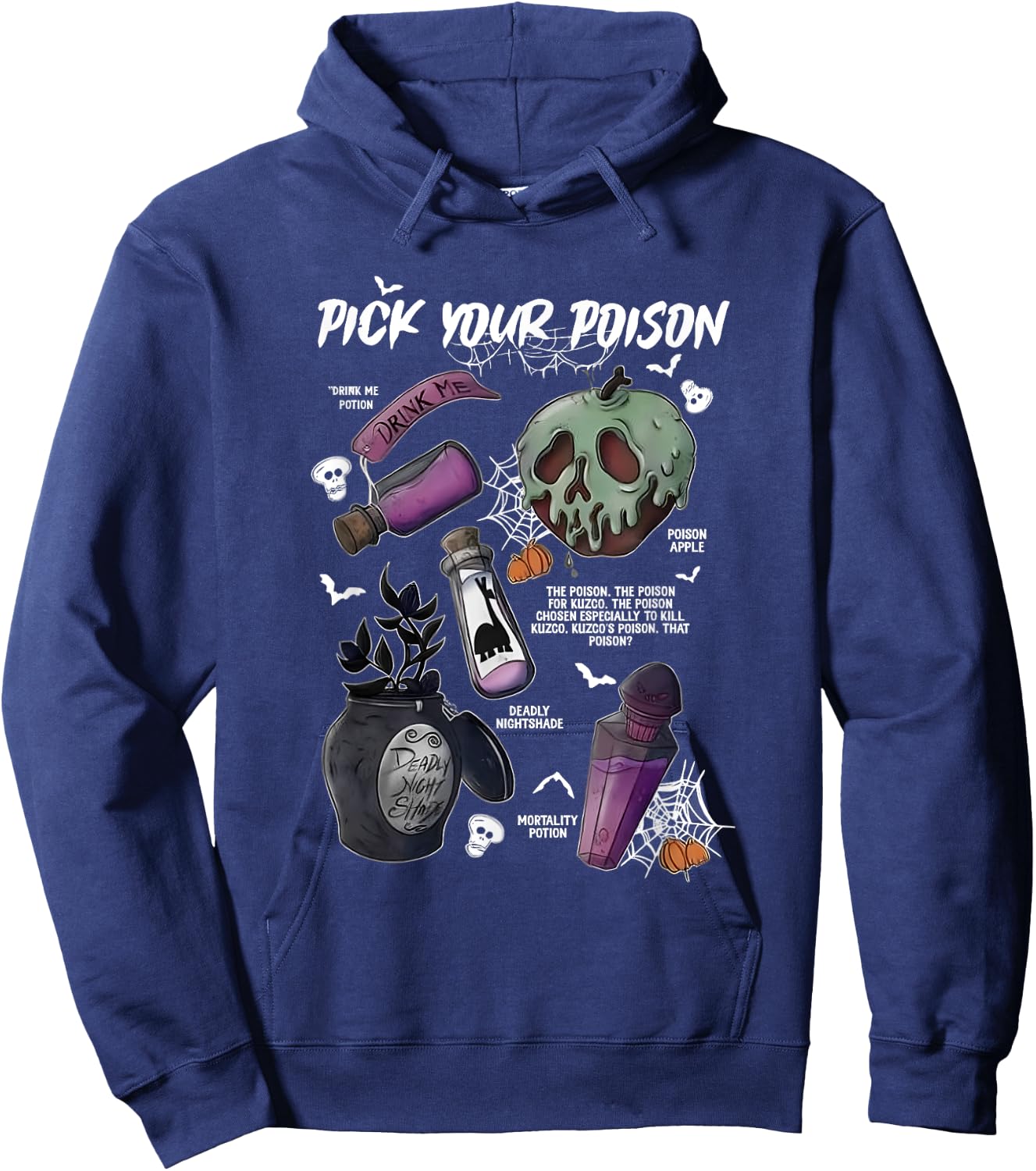 Pick Your Poison's Funny Drink Me Potion's Happy Halloween Hoodie - Hoodie | Navy