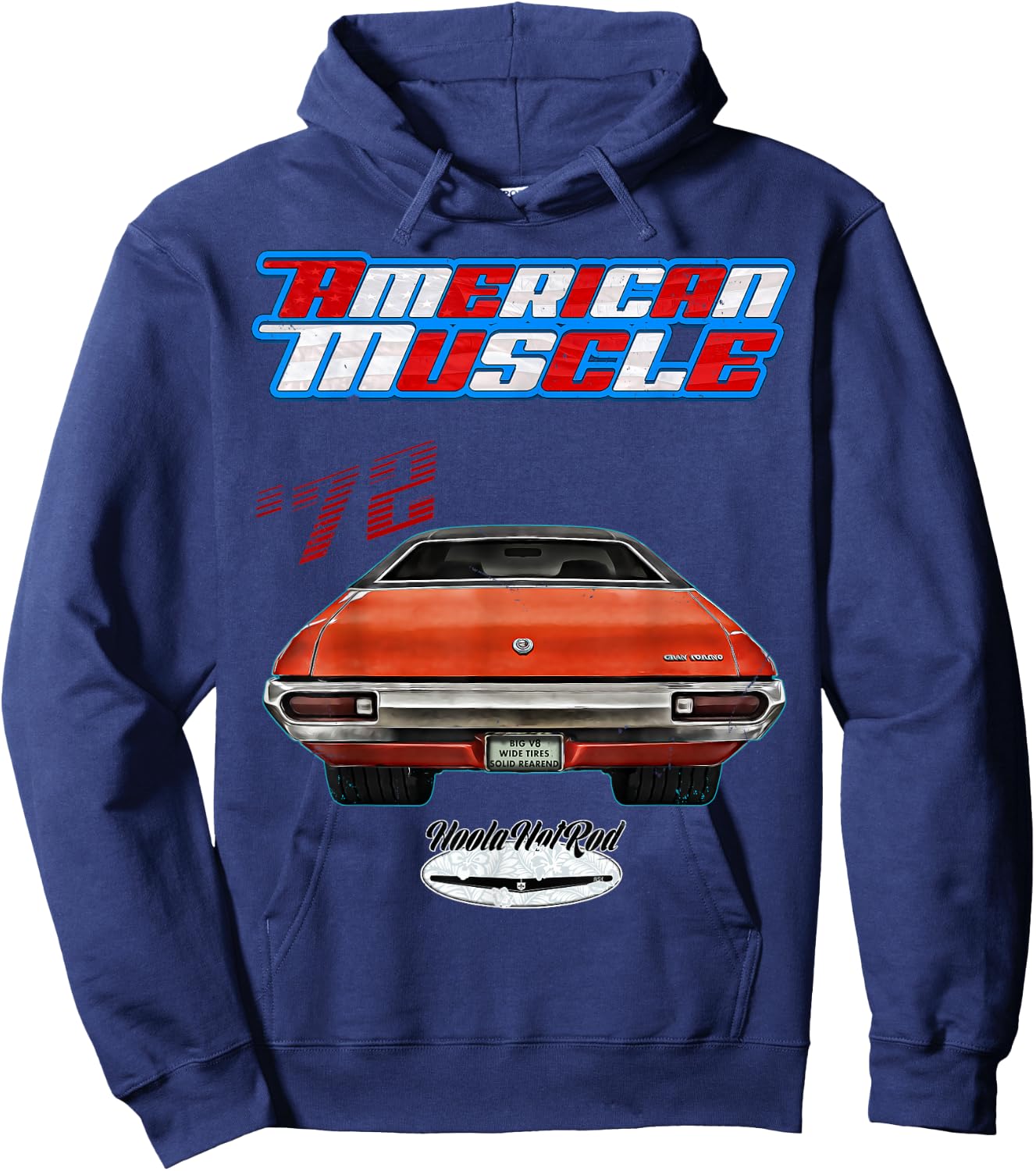 1972 Torino,Hot Rod,Muscle Car,american car,pony car,Hoola Hoodie - Hoodie | Navy
