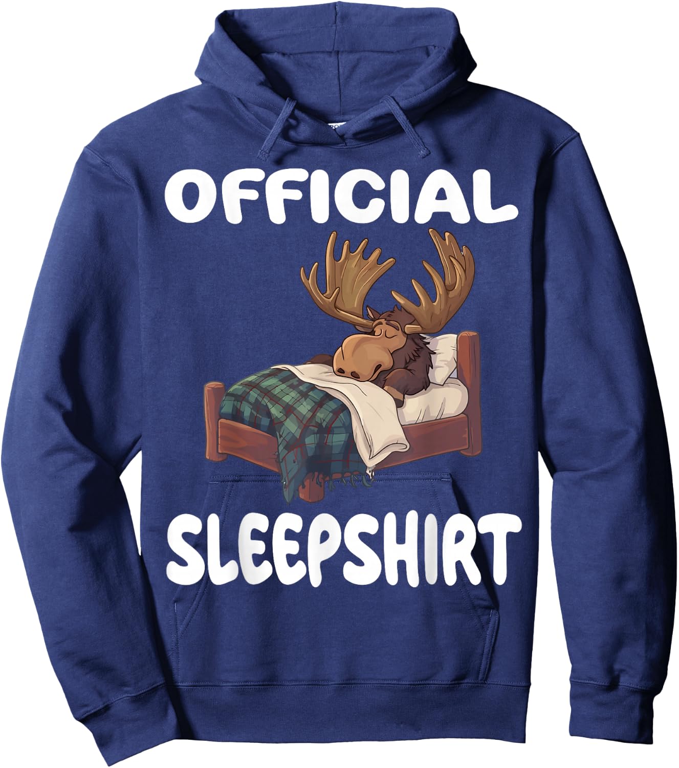 Moose Official Sleepshirt Pajamas Nightgown Hoodie - Hoodie | Navy