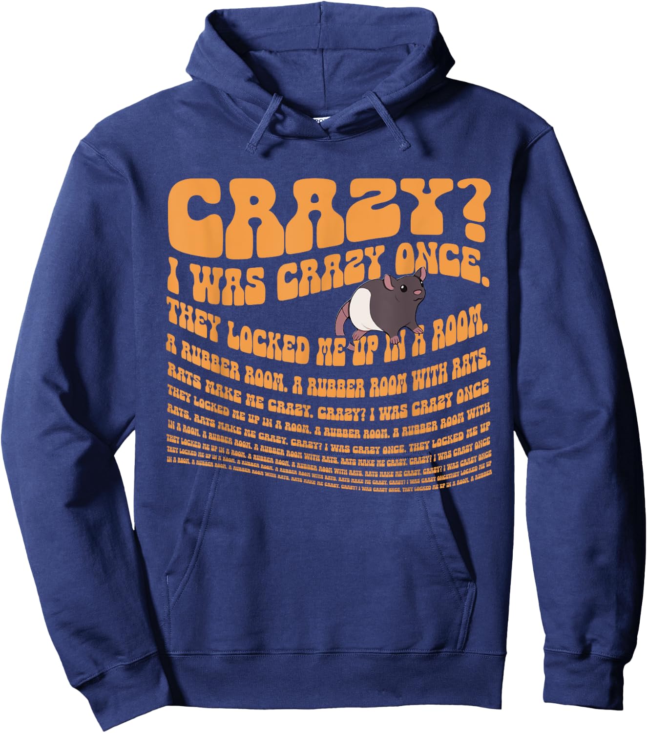 Crazy I Was Crazy Once Meme - I Was Crazy Once Hoodie - Hoodie | Navy