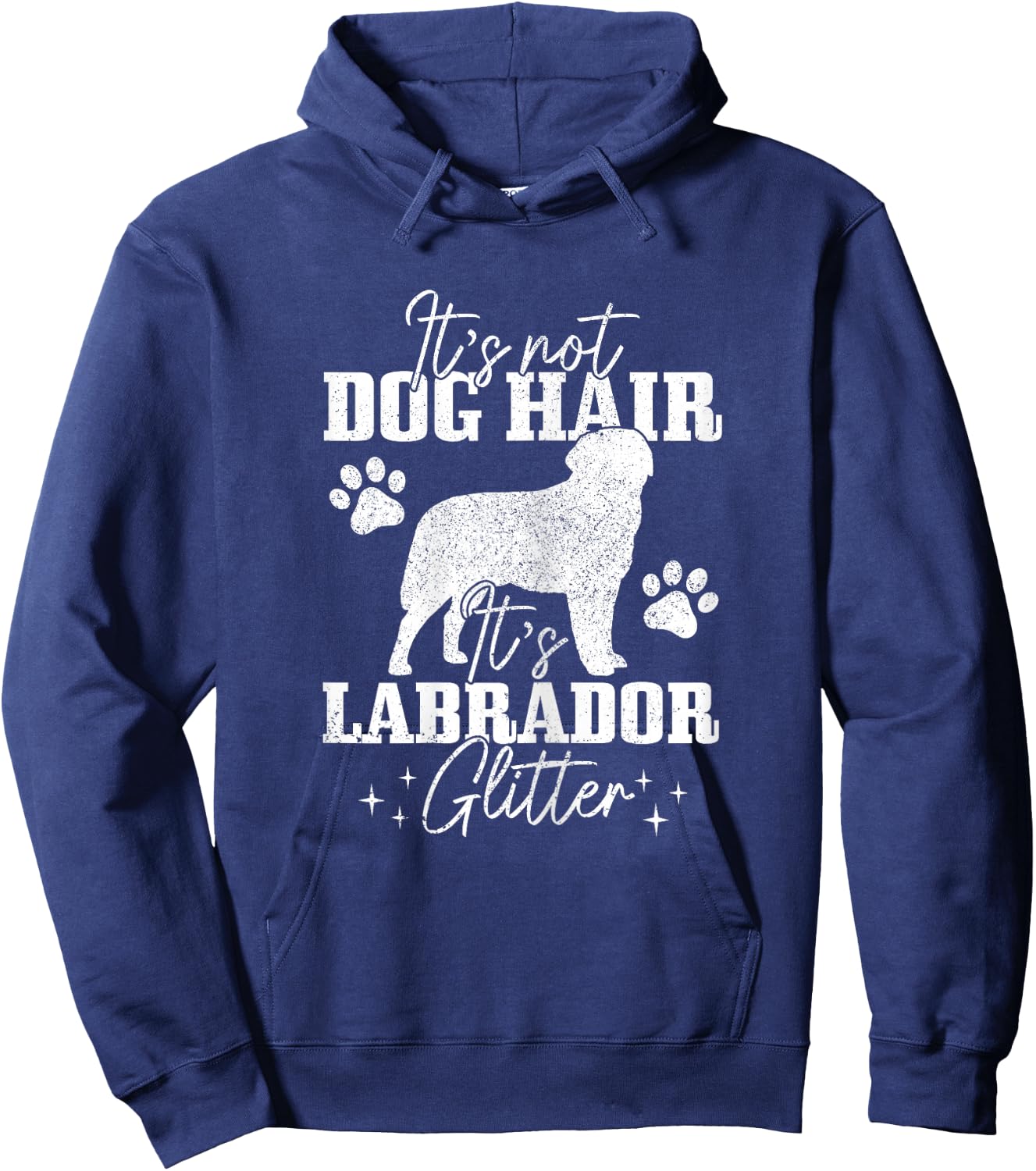 It's Not Dog Hair It's LabradorGlitter Funny Lab Dog Mom Girls Kids Hoodie - Hoodie | Navy