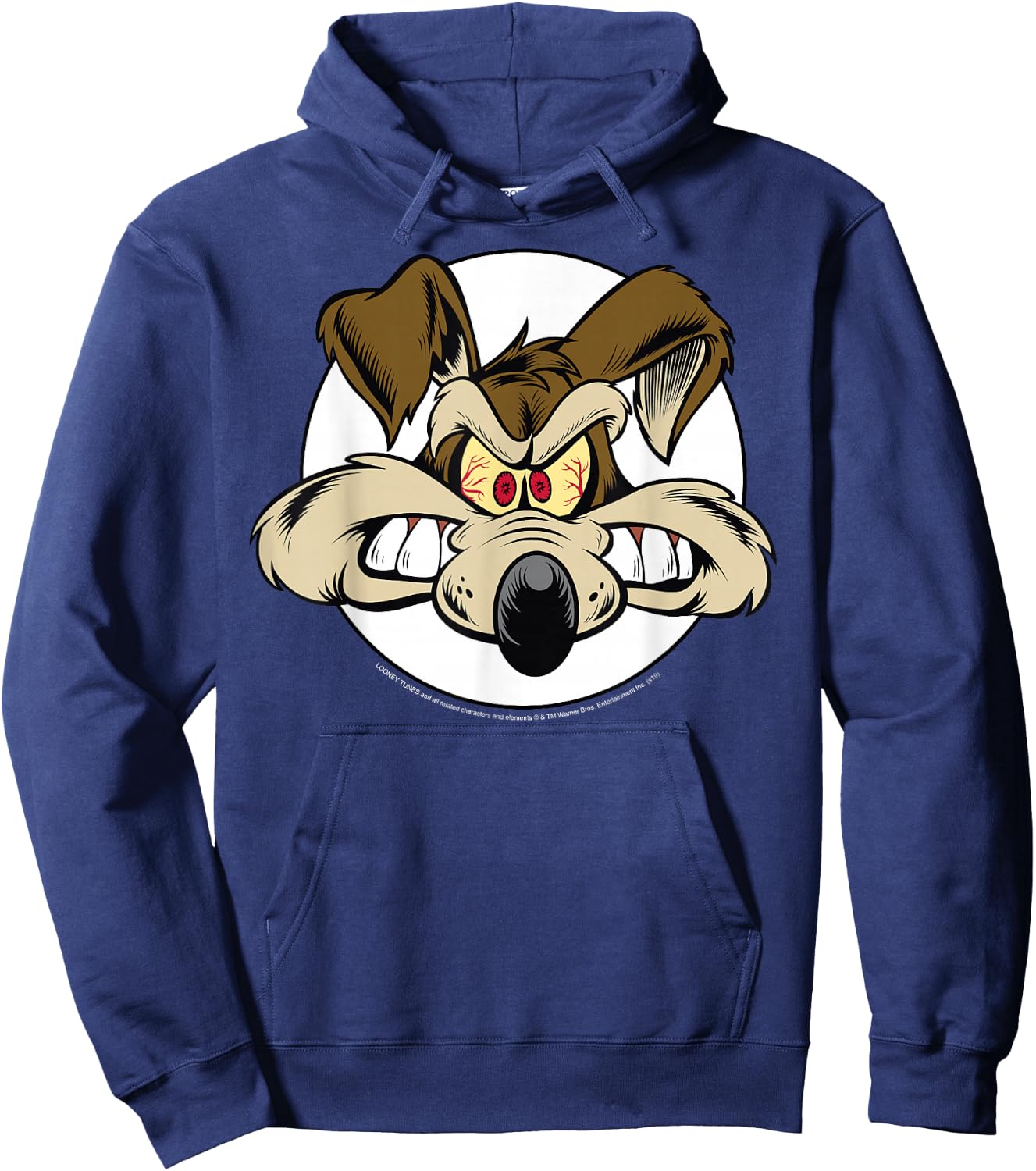 Looney Tunes Wile E. Coyote Angry Big Face Hoodie - Hoodie | Navy
