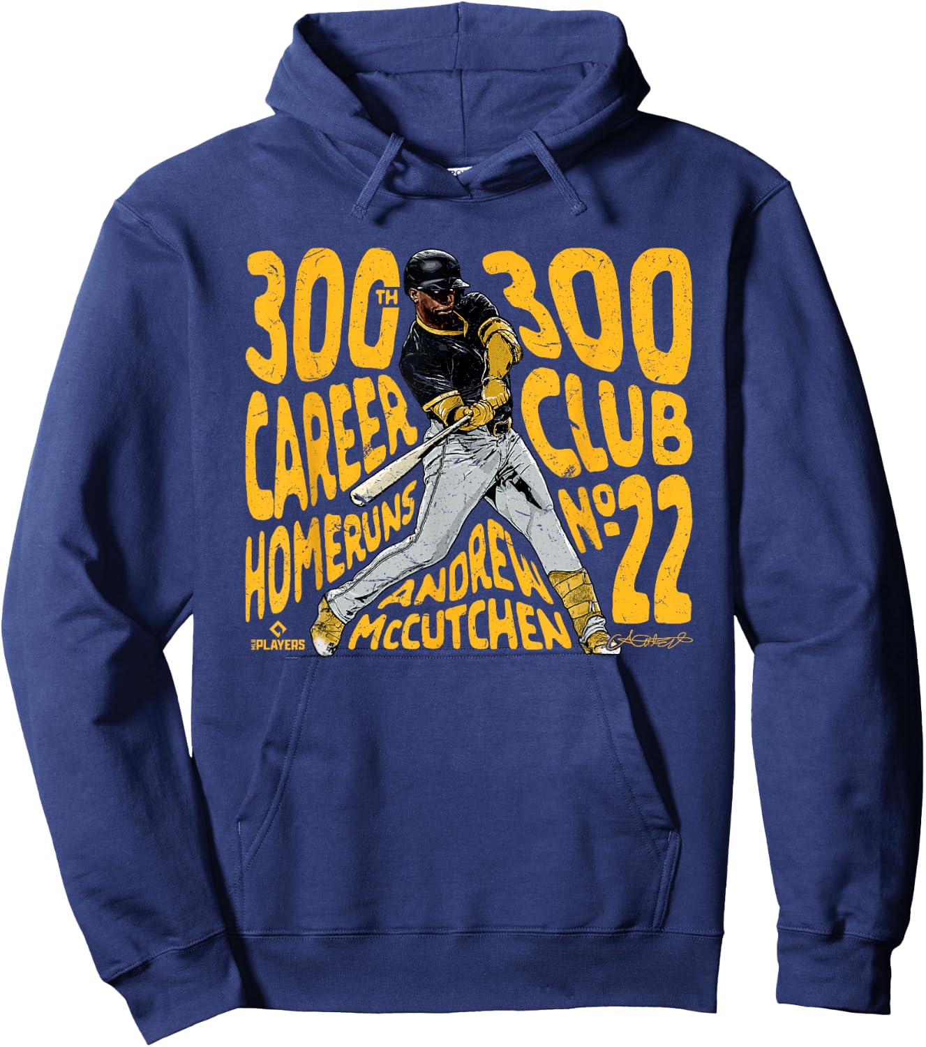 300 Club 300th Career Homeruns Andrew McCutchen Pittsburgh Hoodie - Hoodie | Navy