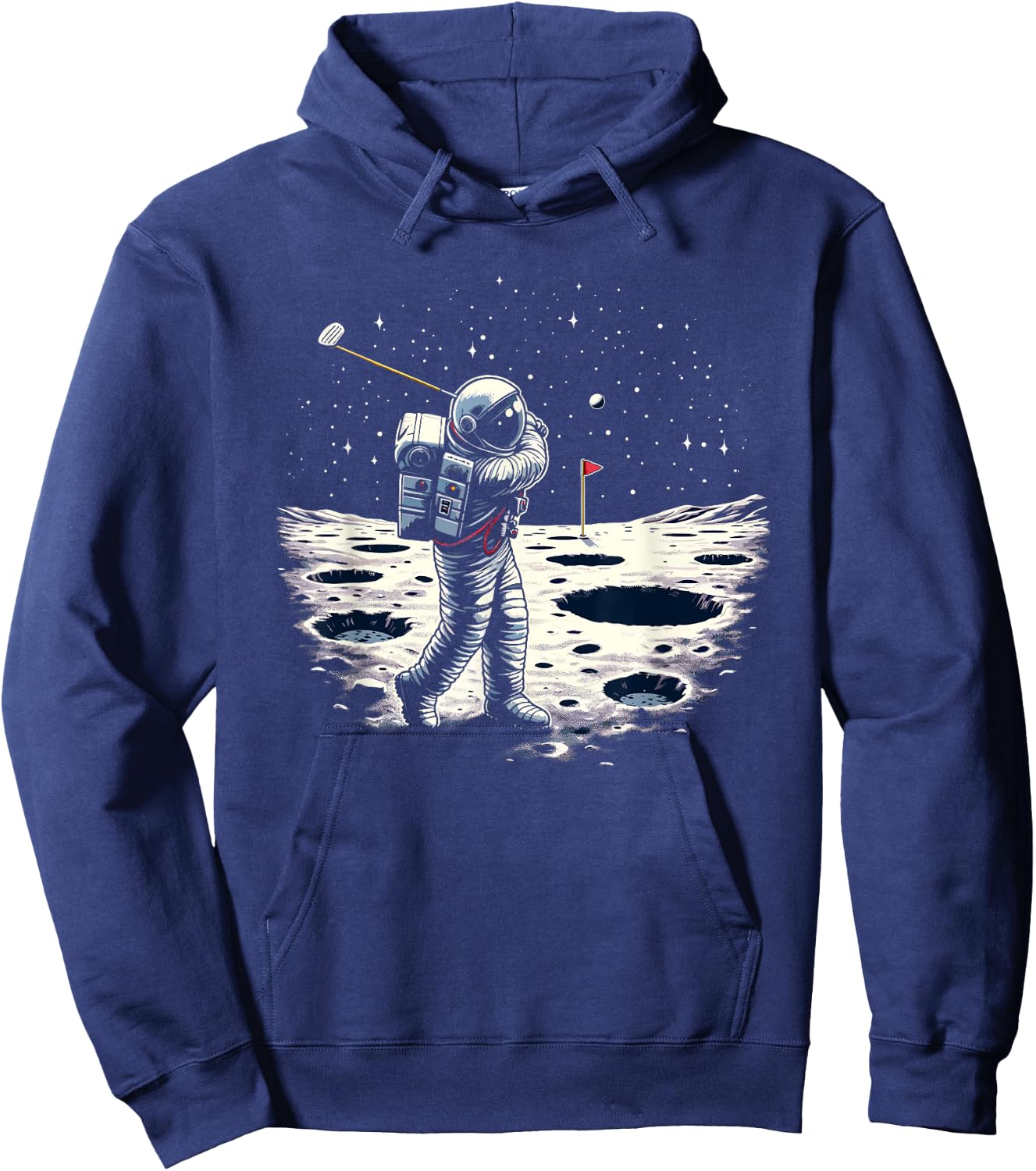 Golf Novelty Astronaut Golfing Men Women Kids Funny Golf Hoodie - Hoodie | Navy